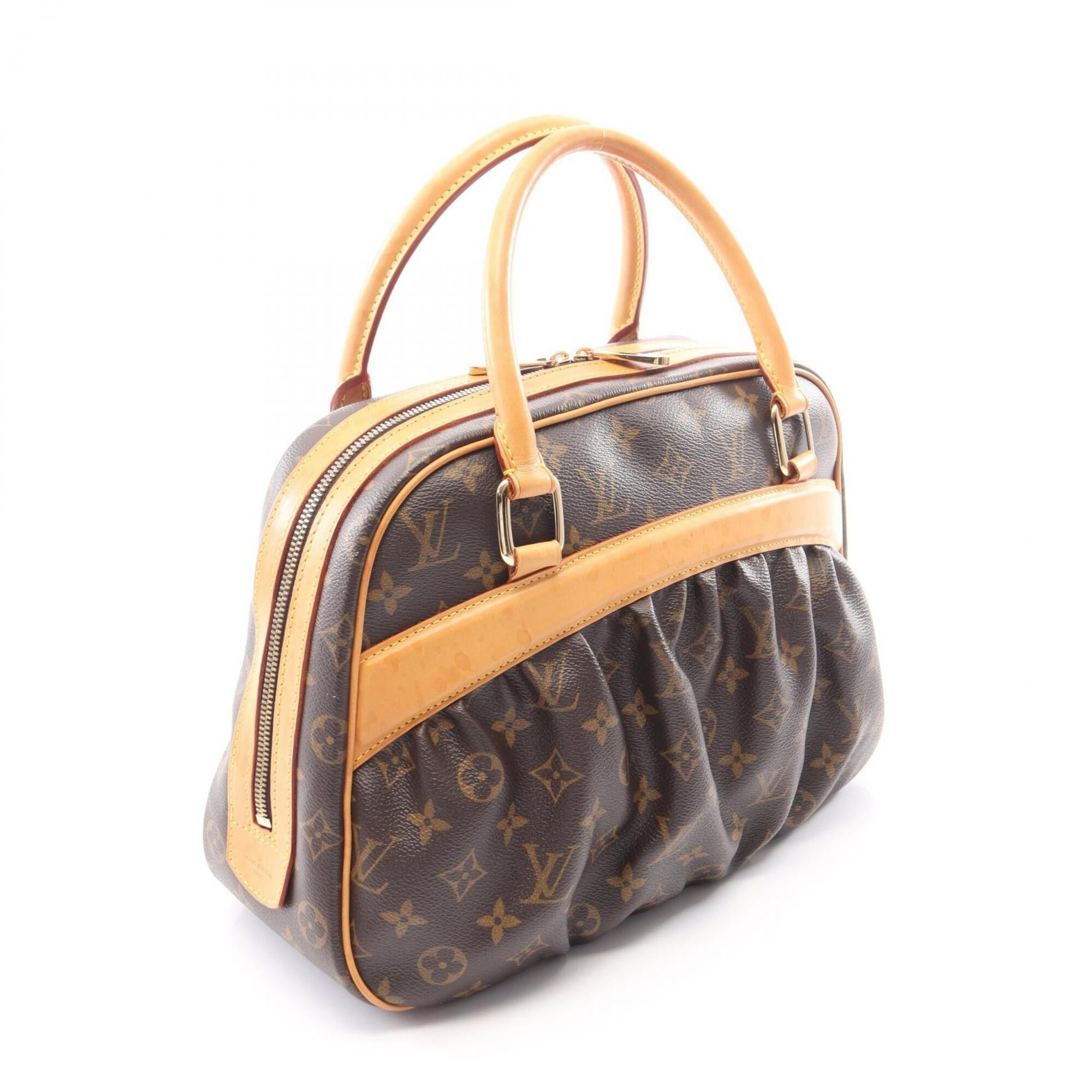Louis Vuitton Brown Pvc Coated Canvas Leather Handbag (Pre-Owned)
