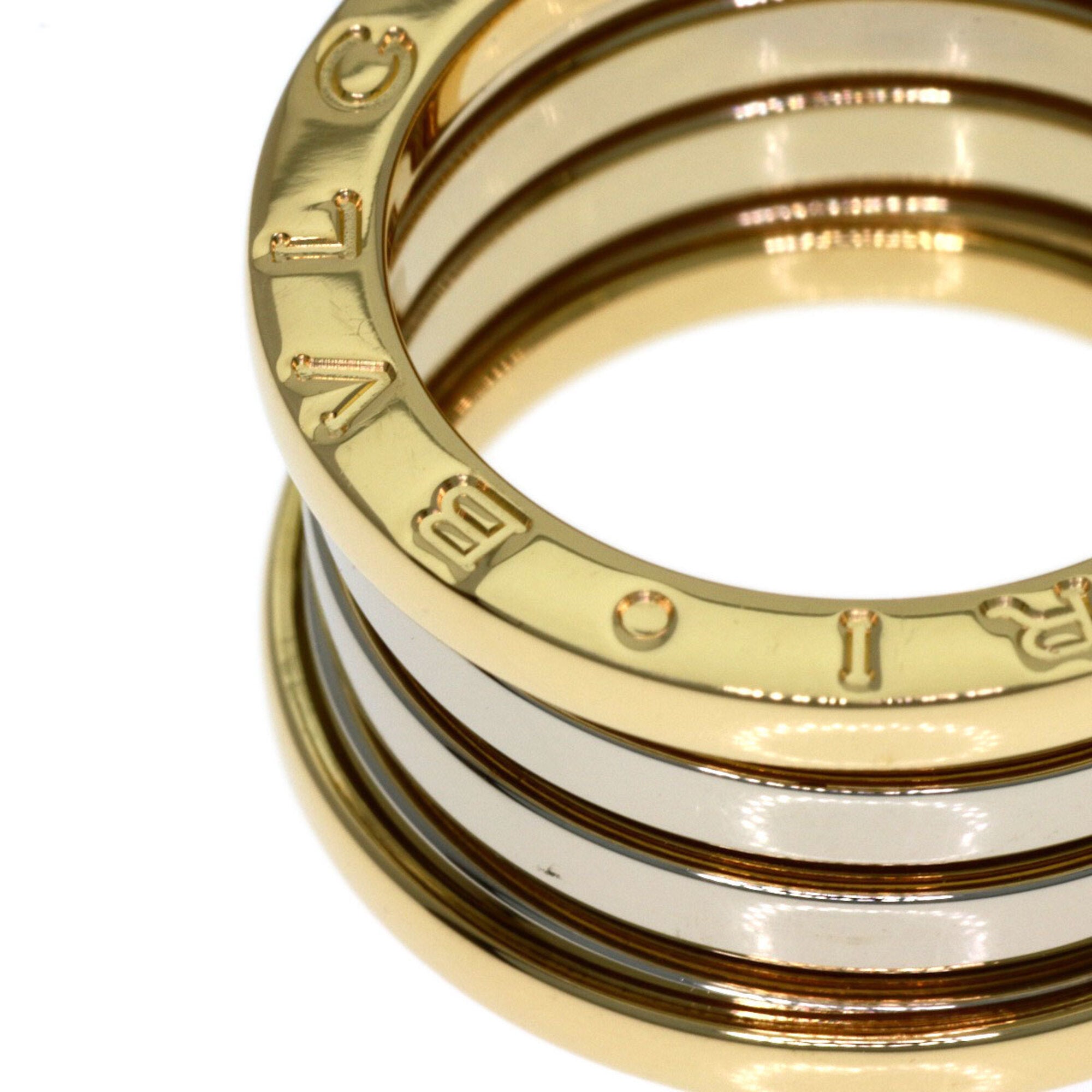 Bvlgari Yellow Gold (18K) White Gold (18K) Band Ring (Pre-Owned)