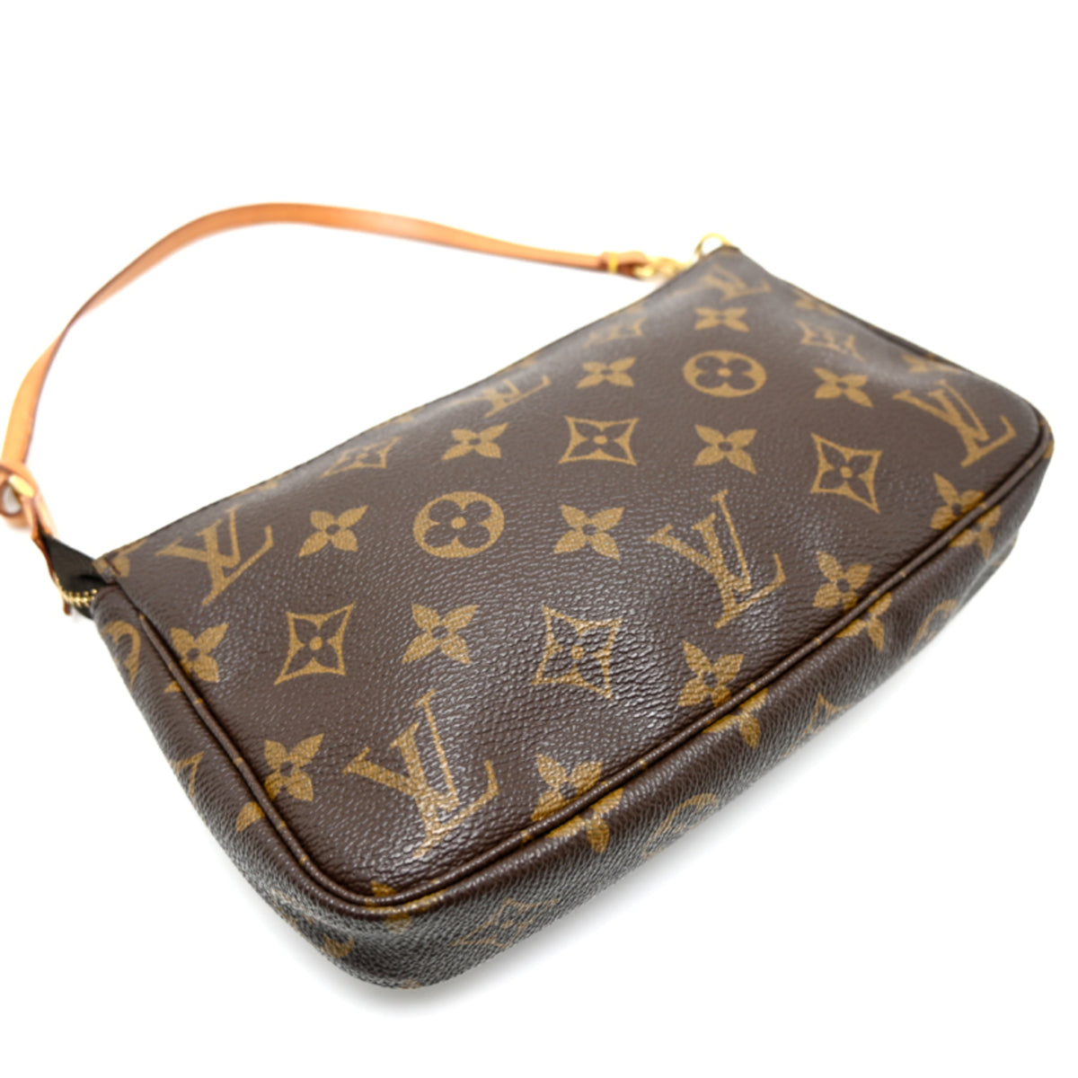 Louis Vuitton Brown Monogram Pochette Shoulder Bag (Pre-Owned)
