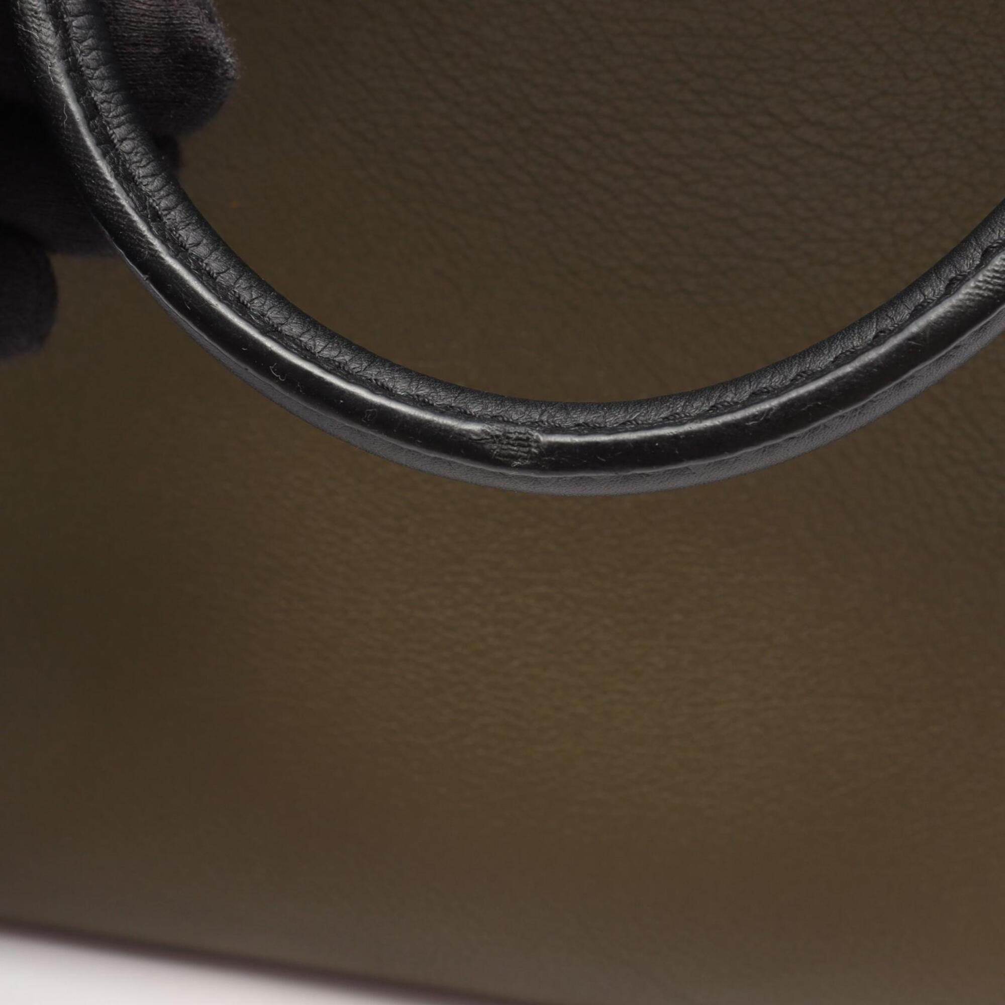 Louis Vuitton Black Khaki Noir Leather Handbag (Pre-Owned)