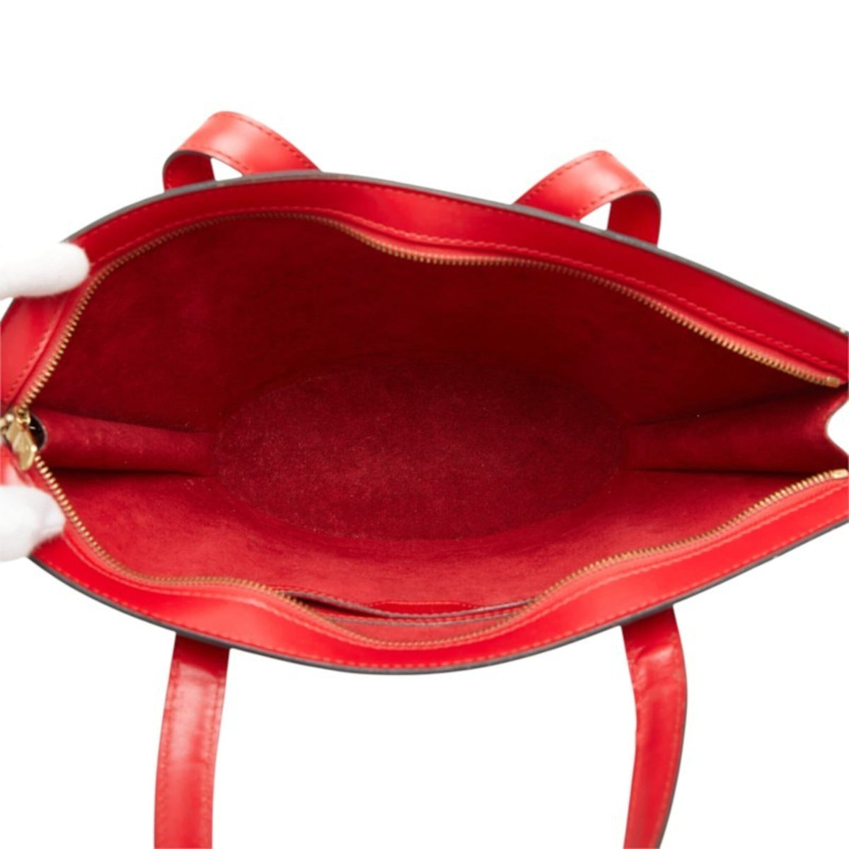 Louis Vuitton Castilian Red Leather Handbag (Pre-Owned)