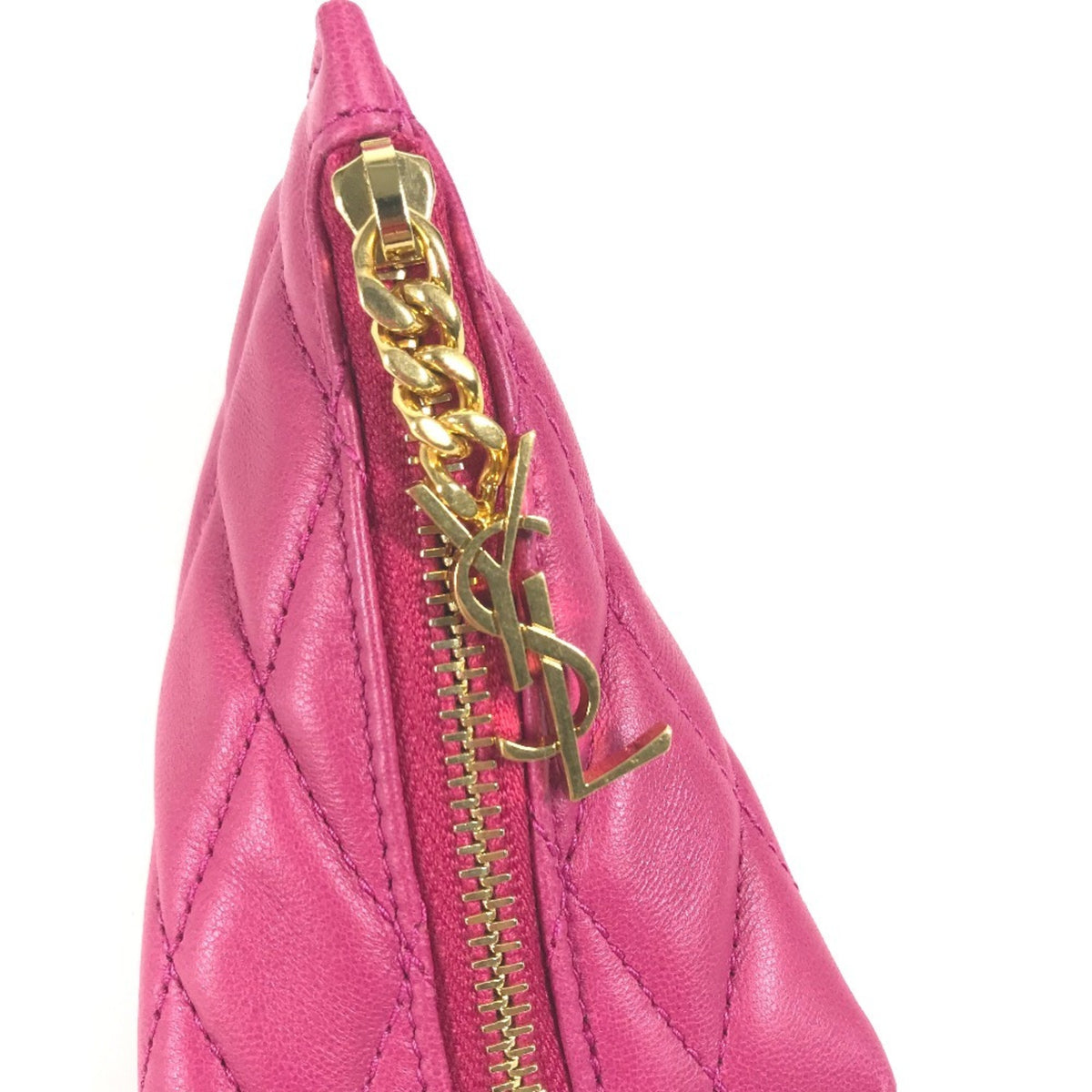 Saint Laurent Pink Leather Coin Purse/Coin Case (Pre-Owned)