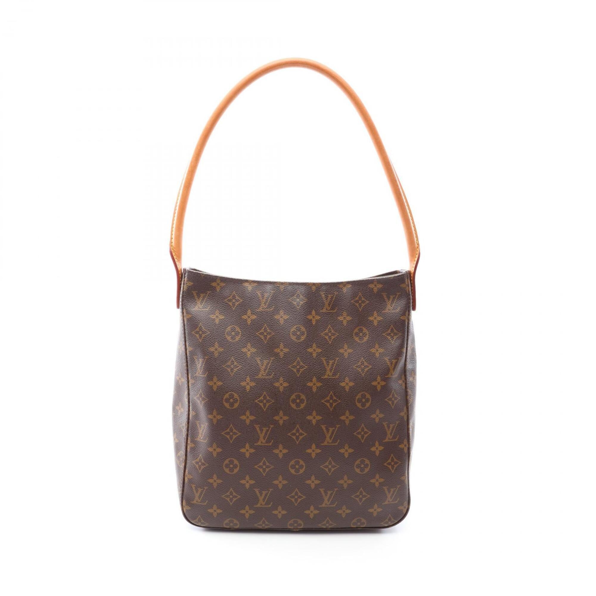 Louis Vuitton Brown Monogram Coated Canvas Leather Handbag Shoulder Bag (Pre-Owned)