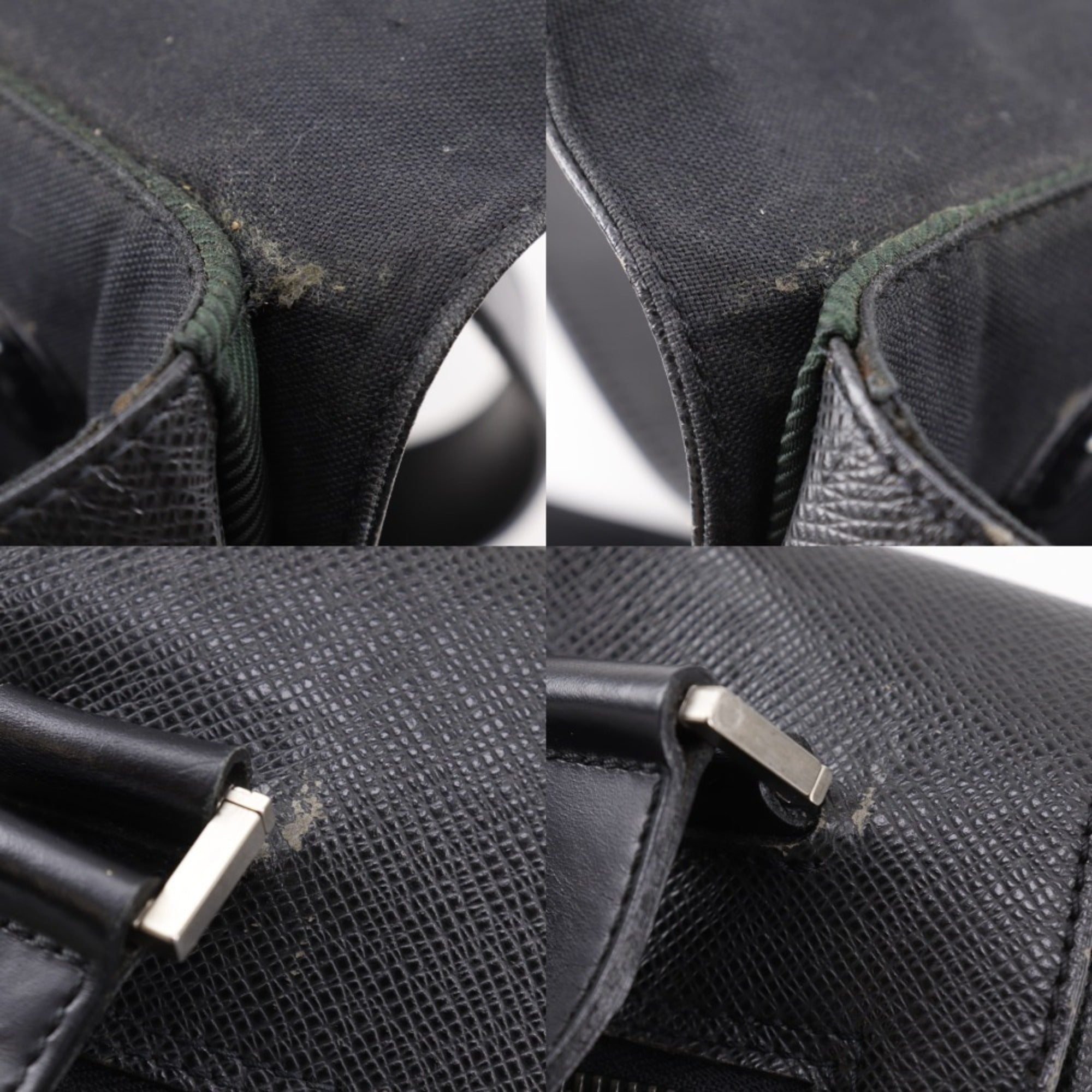 Louis Vuitton Black Noir Taiga Leather Shoulder Bag (Pre-Owned)