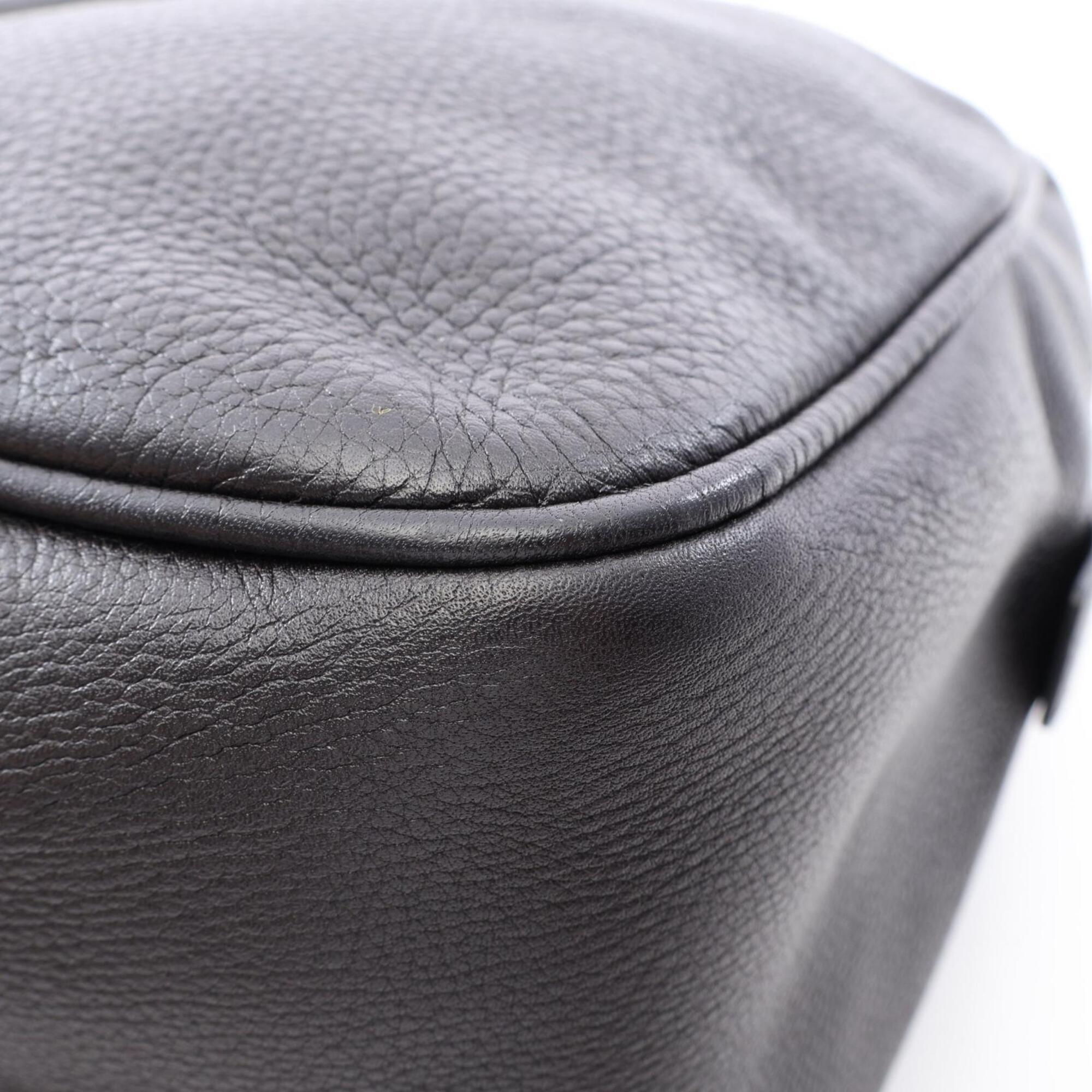 Gucci Soho Black Leather Handbag Shoulder Bag (Pre-Owned)