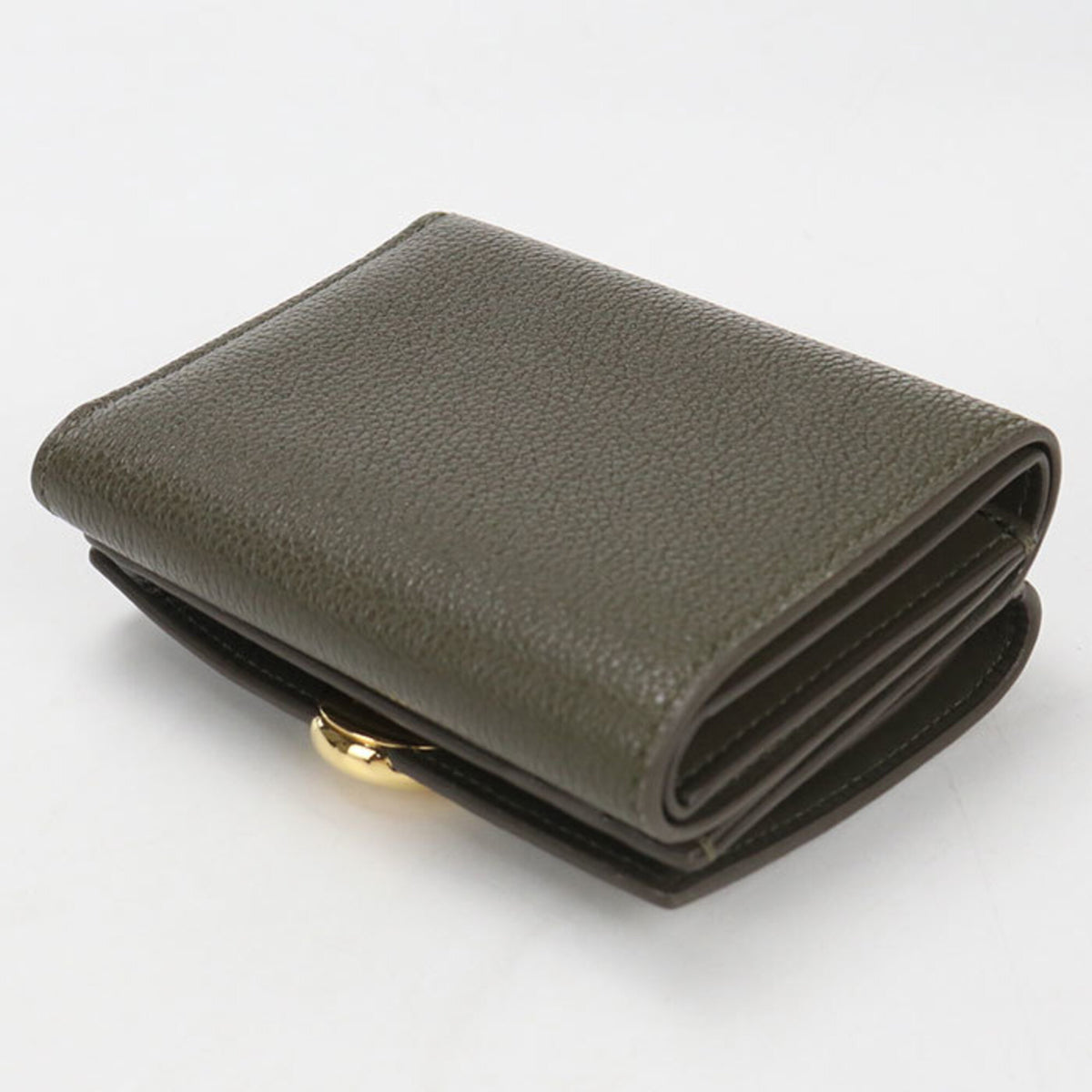 Loewe Khaki Leather Wallet (Tri-Fold) (Pre-Owned)