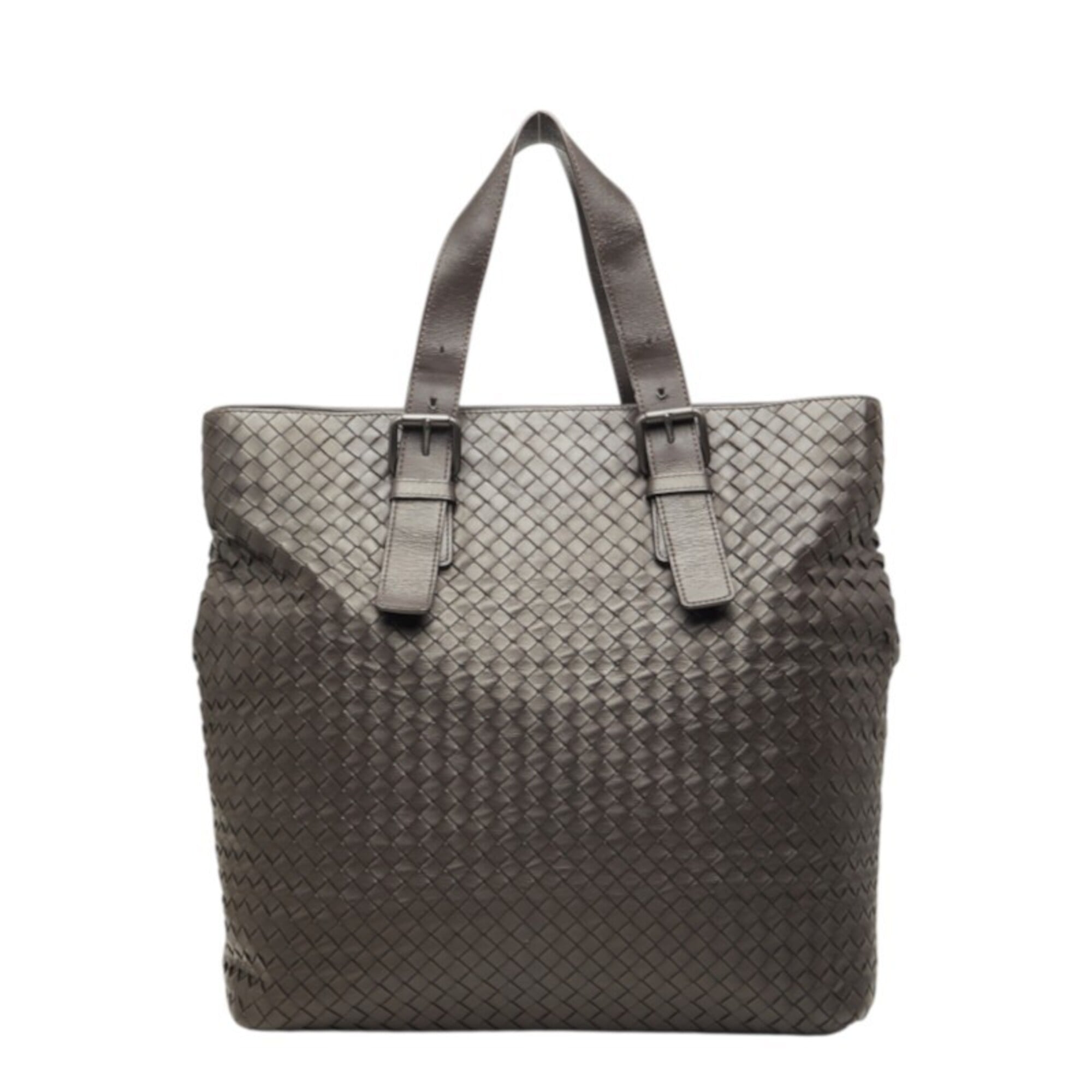 Bottega Veneta Dark Brown Leather Tote Bag (Pre-Owned)