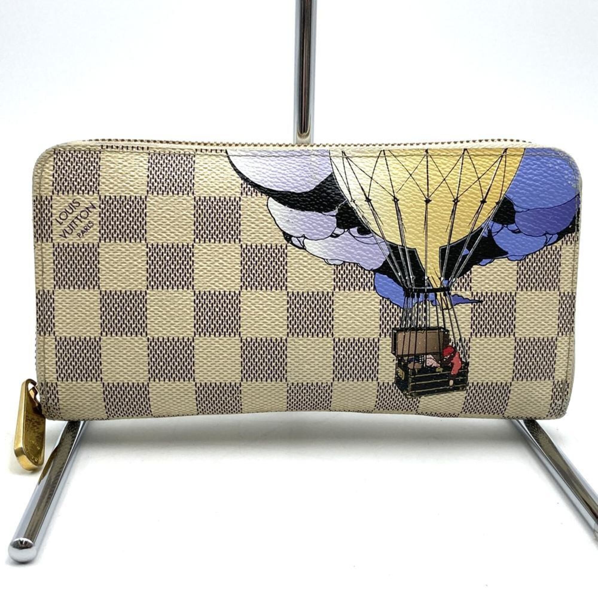 Louis Vuitton White Damier Azur Canvas Long Wallet (Bi-Fold) (Pre-Owned)