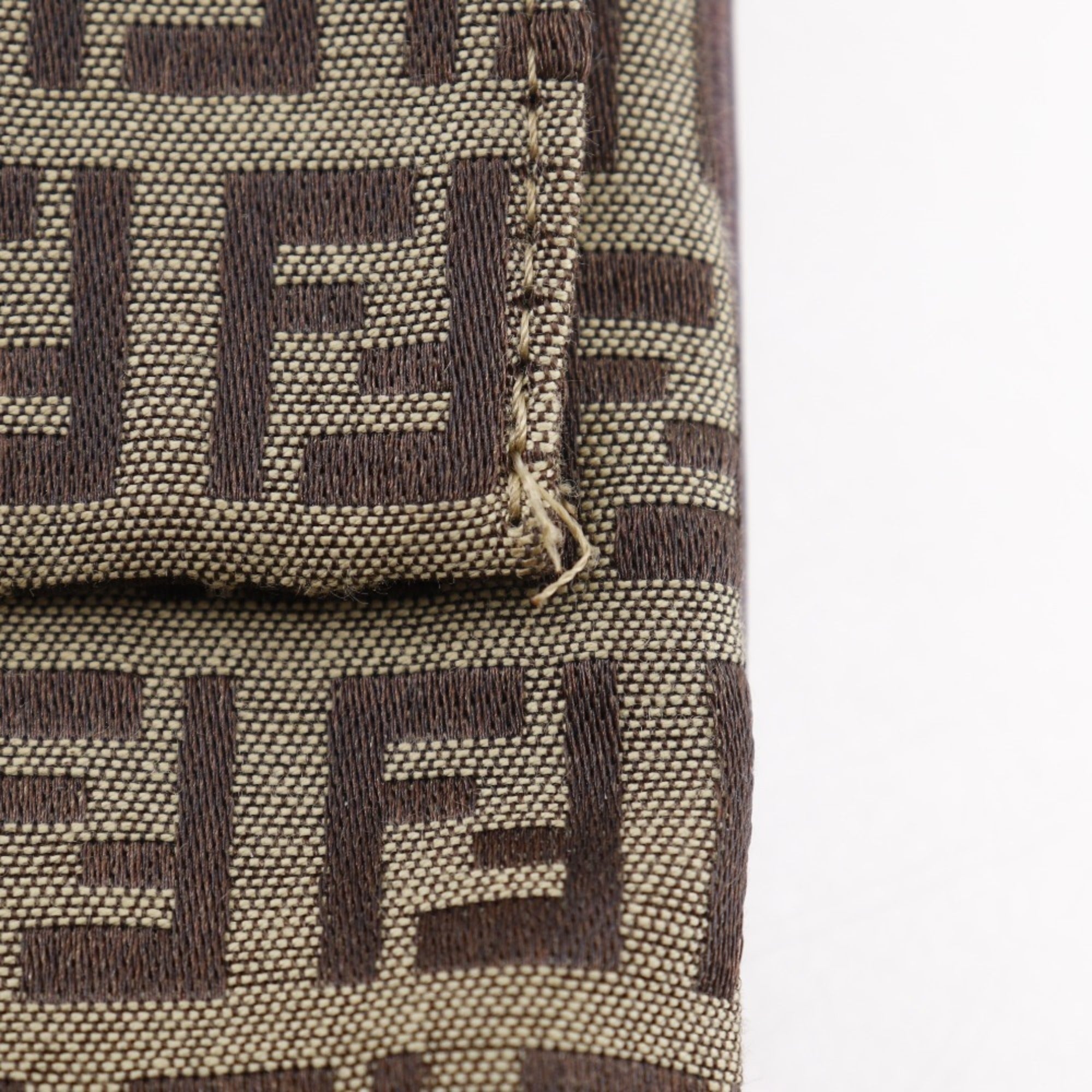 Fendi Brown Nylon Canvas Shoulder Bag (Pre-Owned)