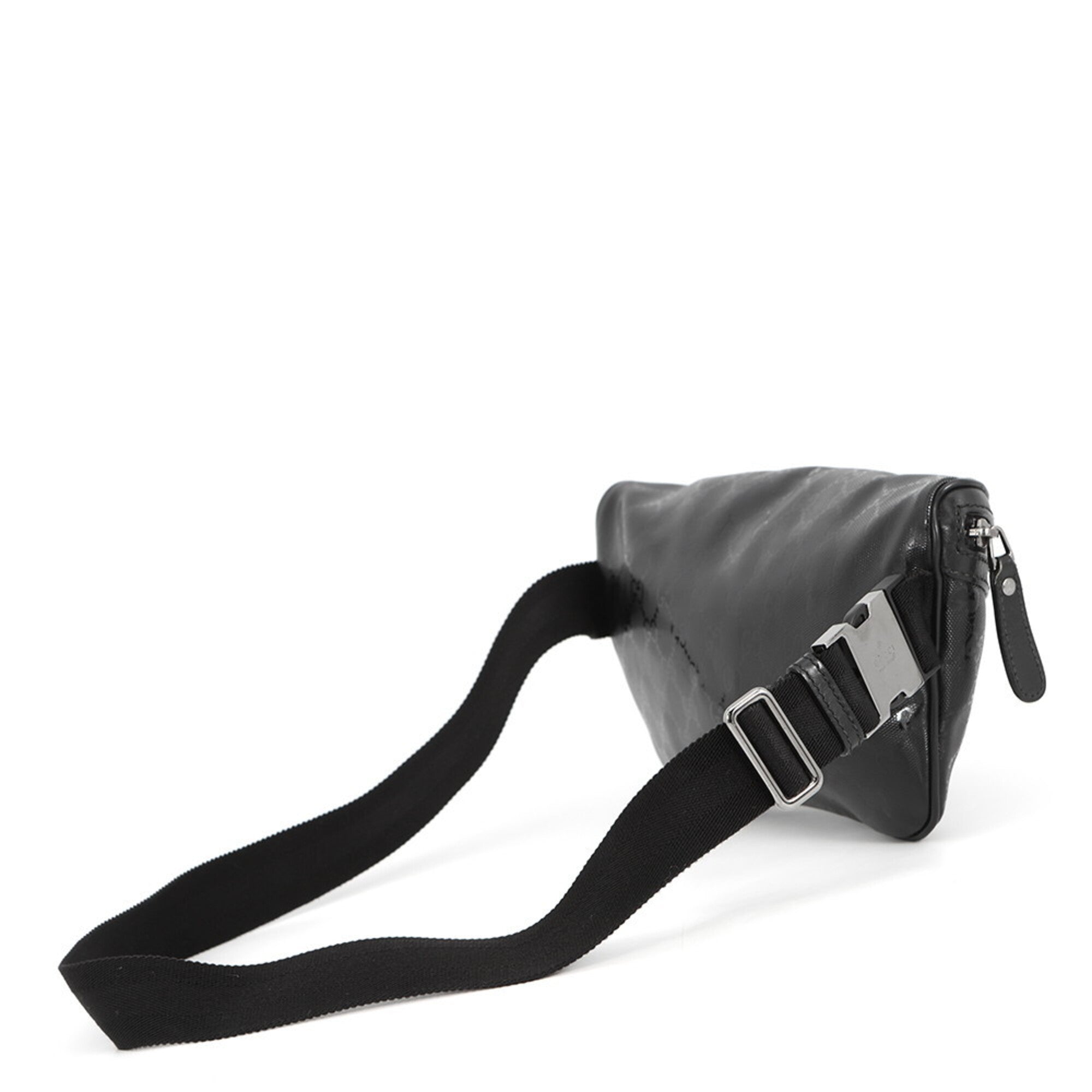 Gucci Gg Imprimé Black Gg Imprimé Leather Handbag Sling Bag (Pre-Owned)