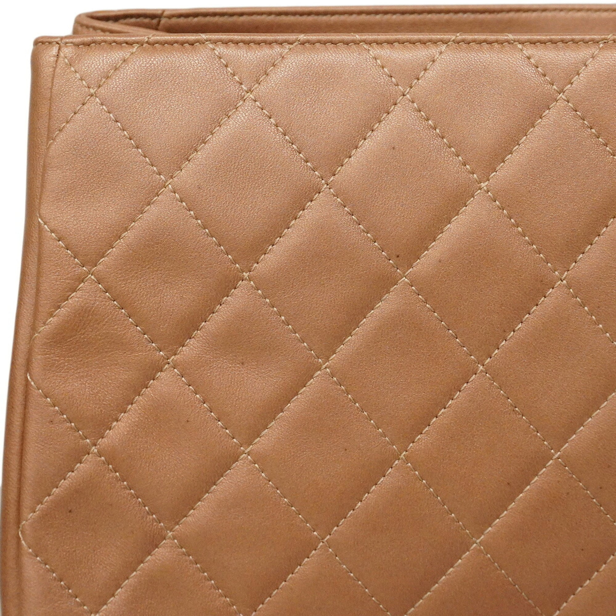 Chanel Pink Beige Leather Handbag (Pre-Owned)
