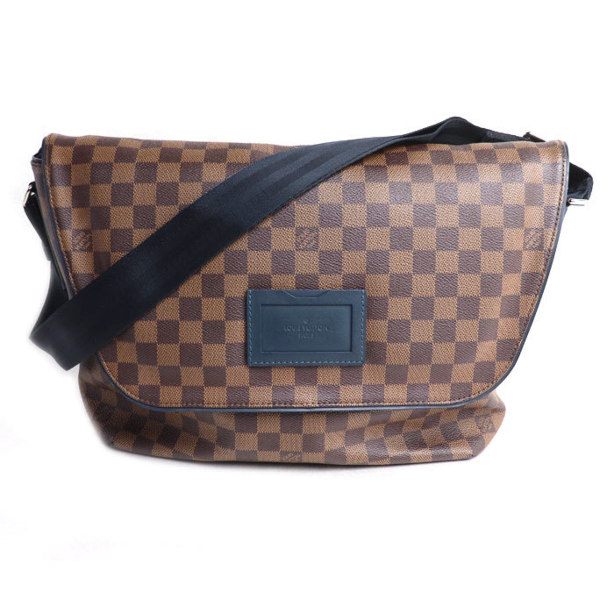 Louis Vuitton Brown Damier Canvas Leather Shoulder Bag (Pre-Owned)