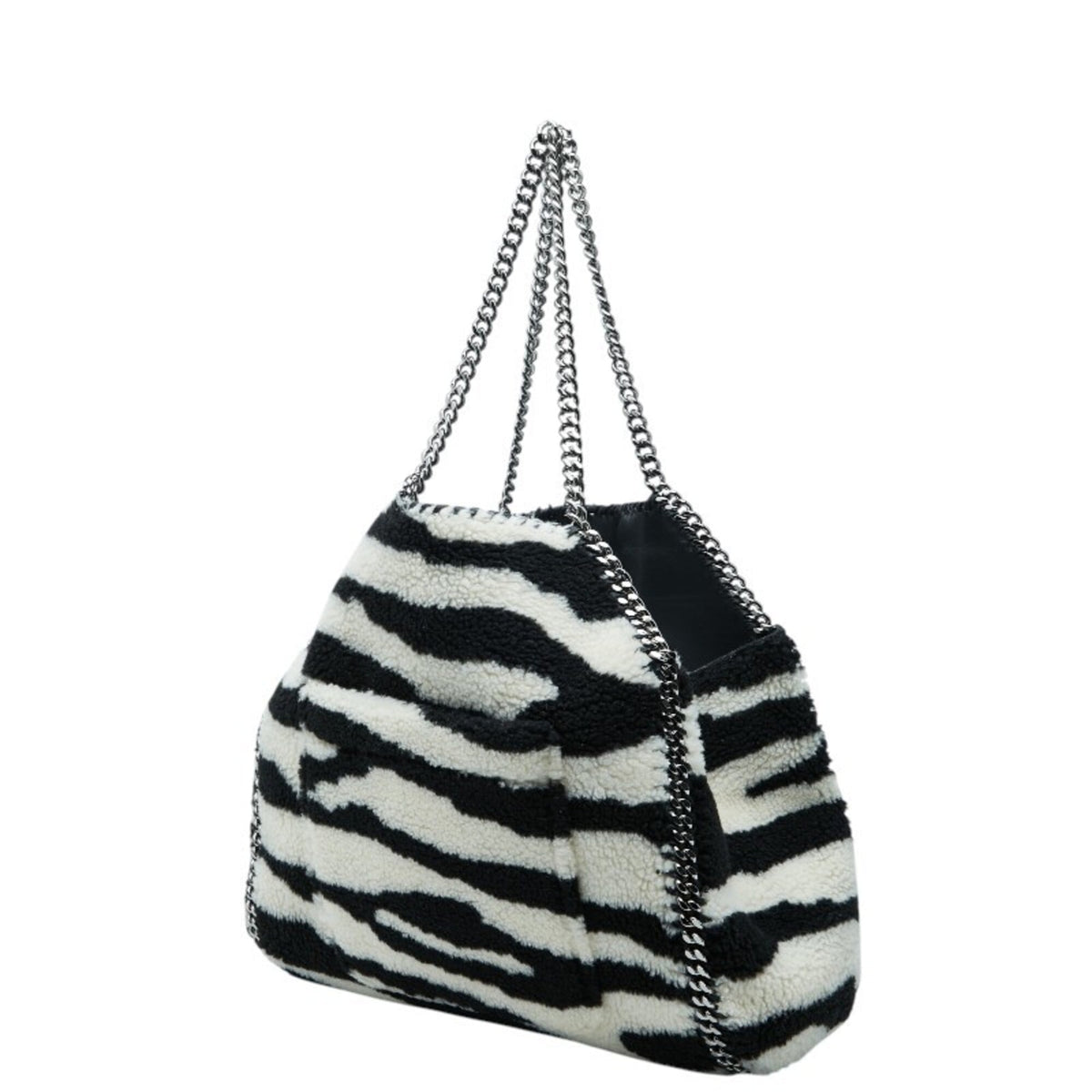 Stella Mccartney Black White Shoulder Bag Tote Bag (Pre-Owned)