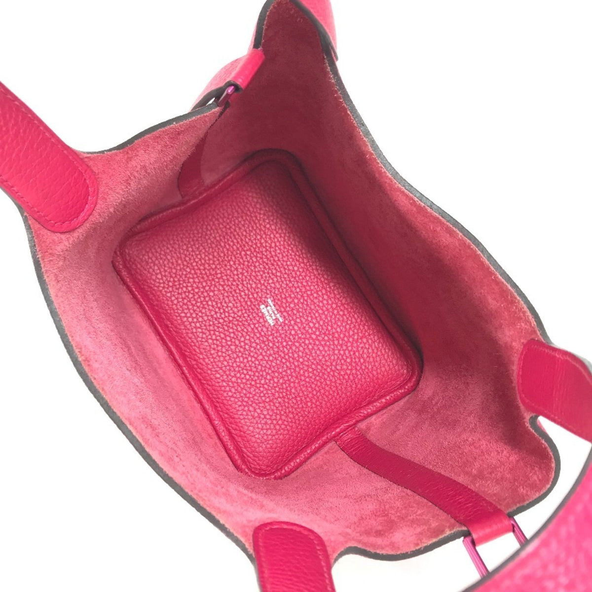 Hermes Pink Taurillon Clemence Leather Handbag (Pre-Owned)