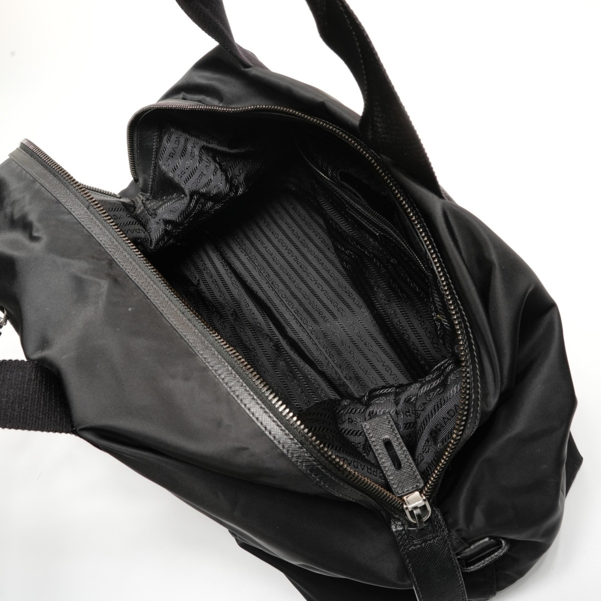 Prada Black Nylon Boston Bag (Pre-Owned)