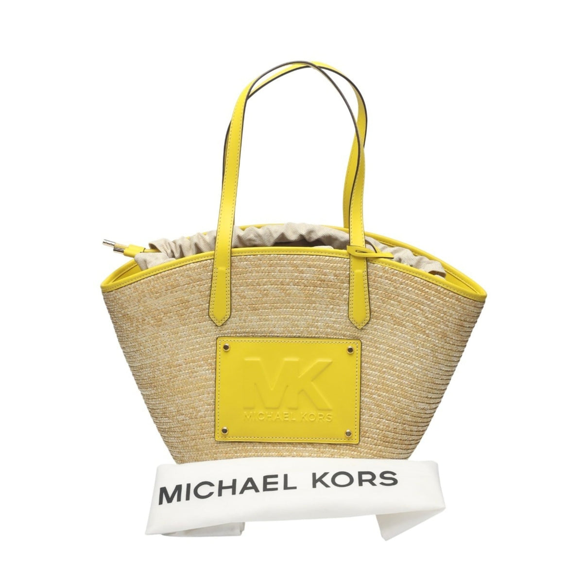 Michael Kors Yellow Straw Handbag (Pre-Owned)
