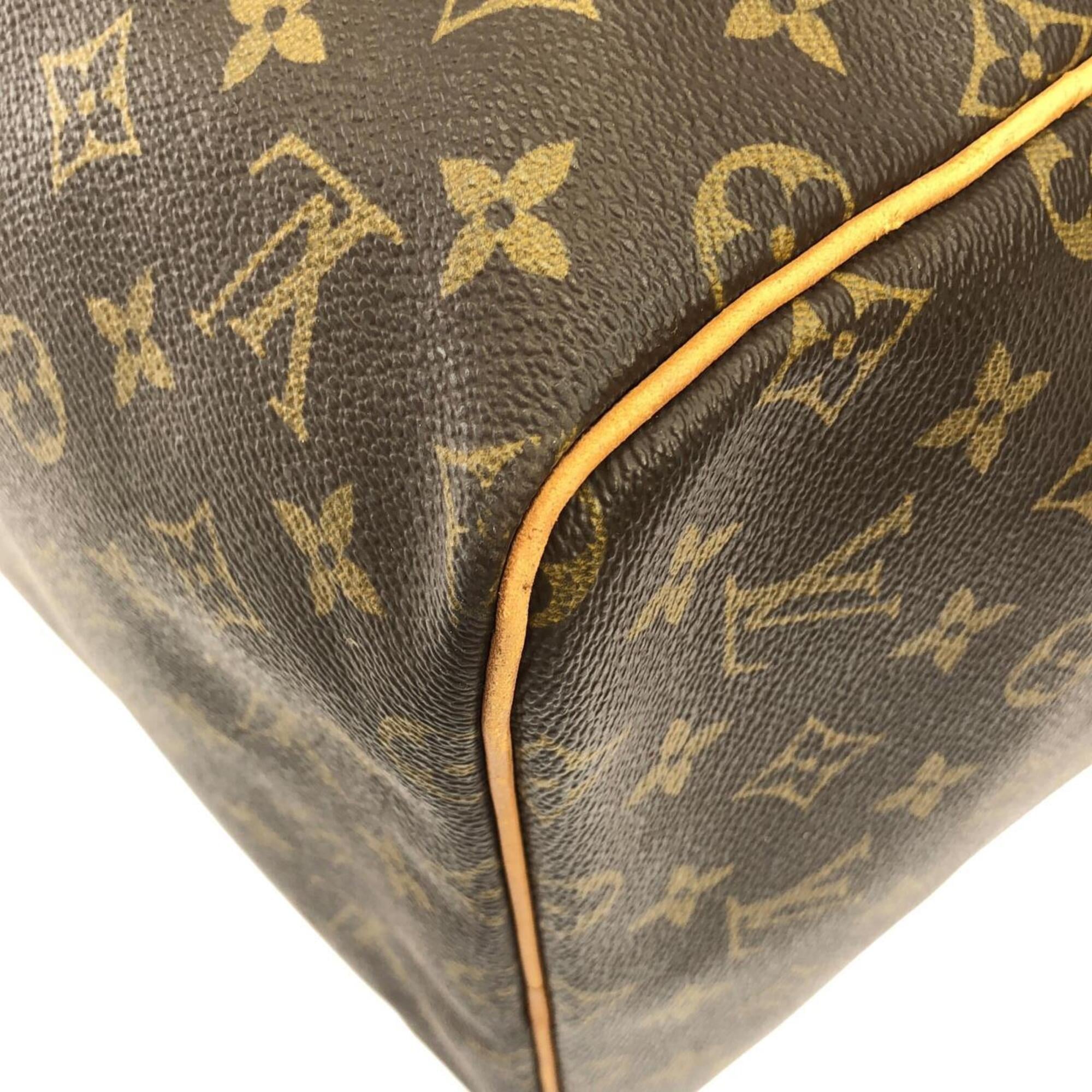Louis Vuitton Brown Coated Canvas Boston Bag (Pre-Owned)