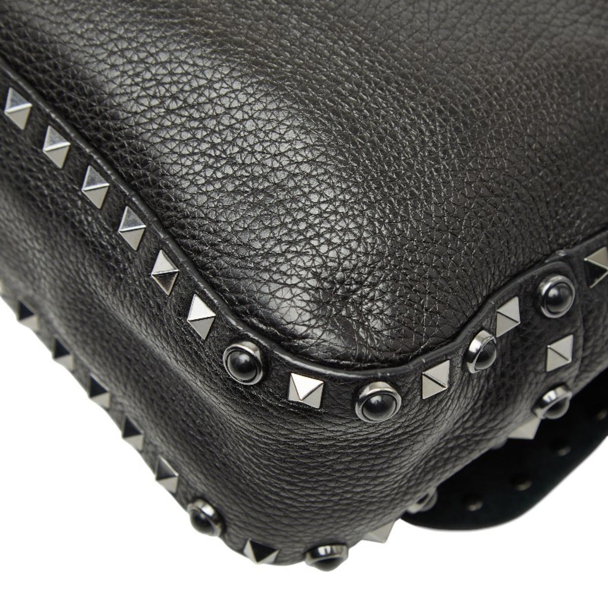 Valentino Black Purple Leather Shoulder Bag (Pre-Owned)
