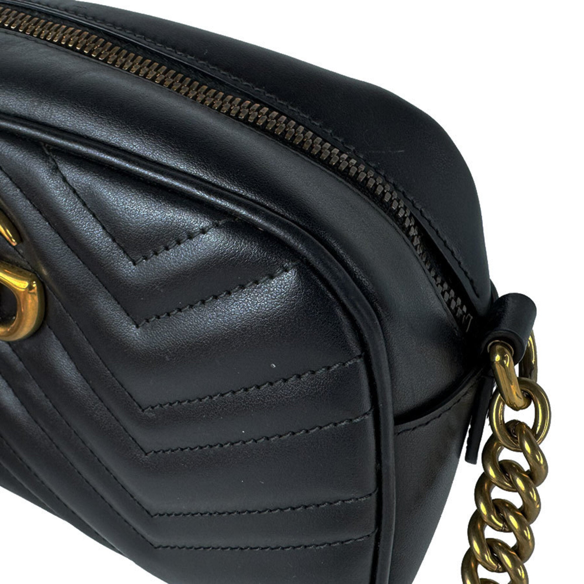 Gucci Black Leather Shoulder Bag (Pre-Owned)