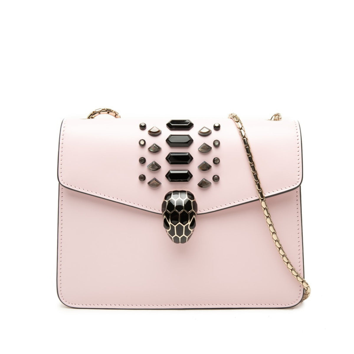 Bvlgari Black Pink Leather Shoulder Bag (Pre-Owned)