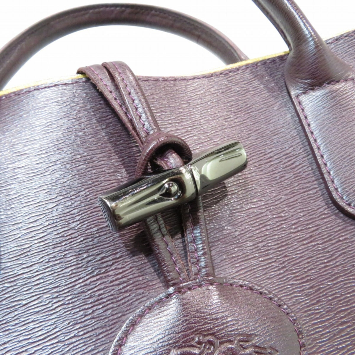 Longchamp Brown Pvc Leather Tote Bag (Pre-Owned)