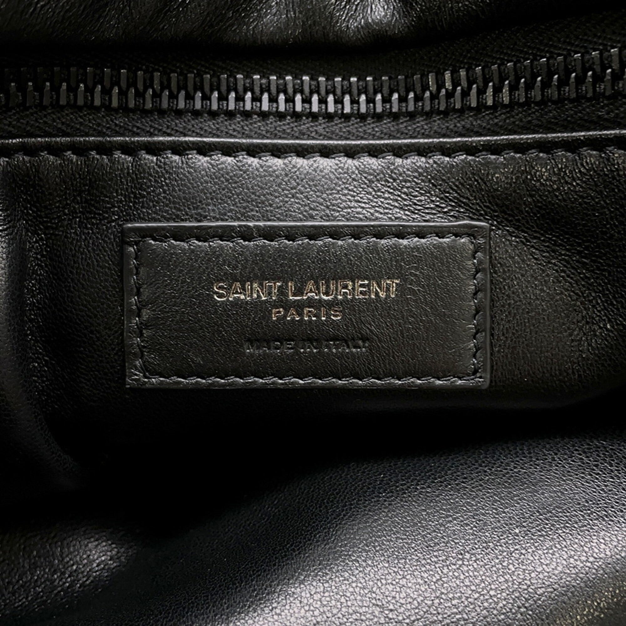 Yves Saint Laurent Black Leather Handbag Tote Bag (Pre-Owned)