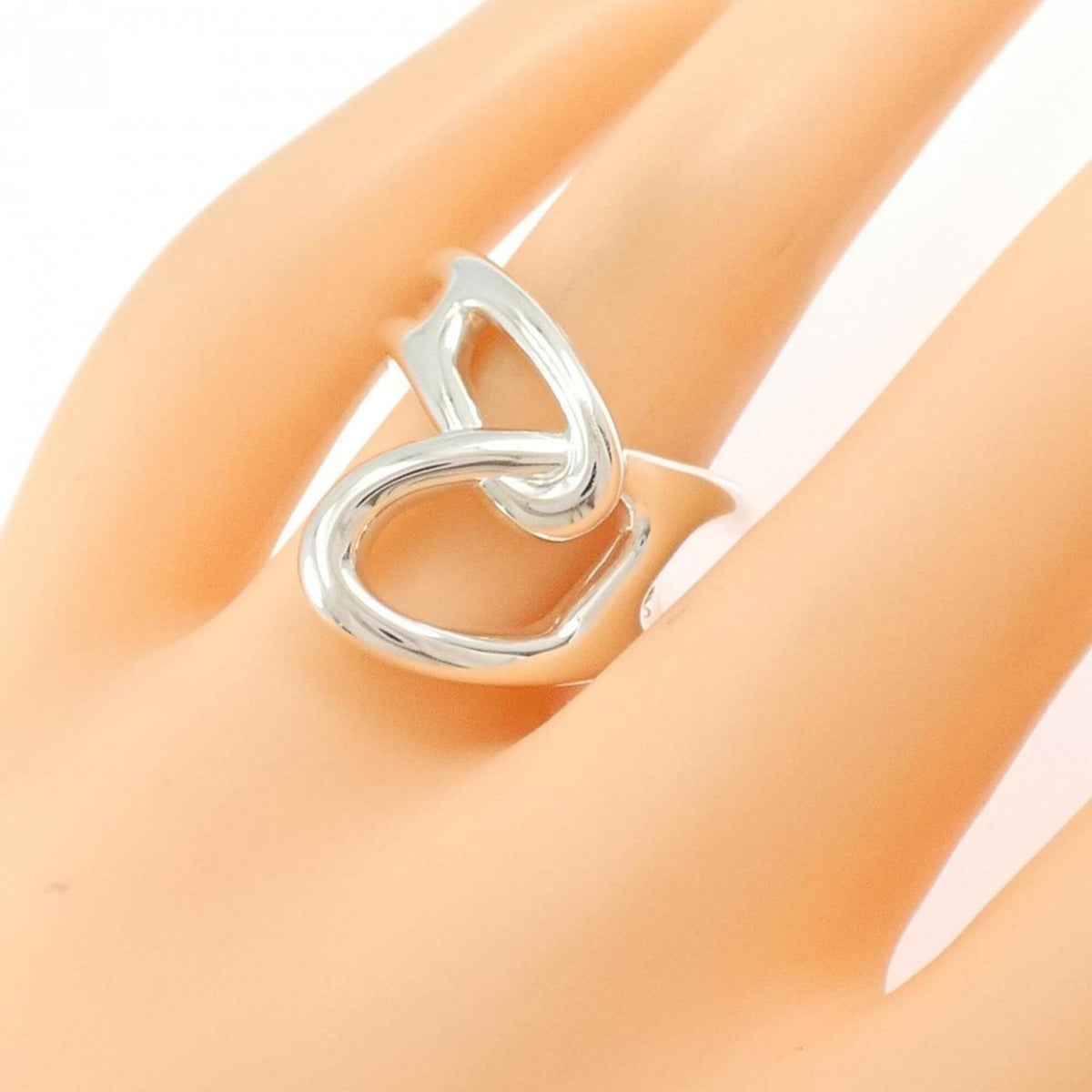 Hermes Silver 925 Band Ring (Pre-Owned)