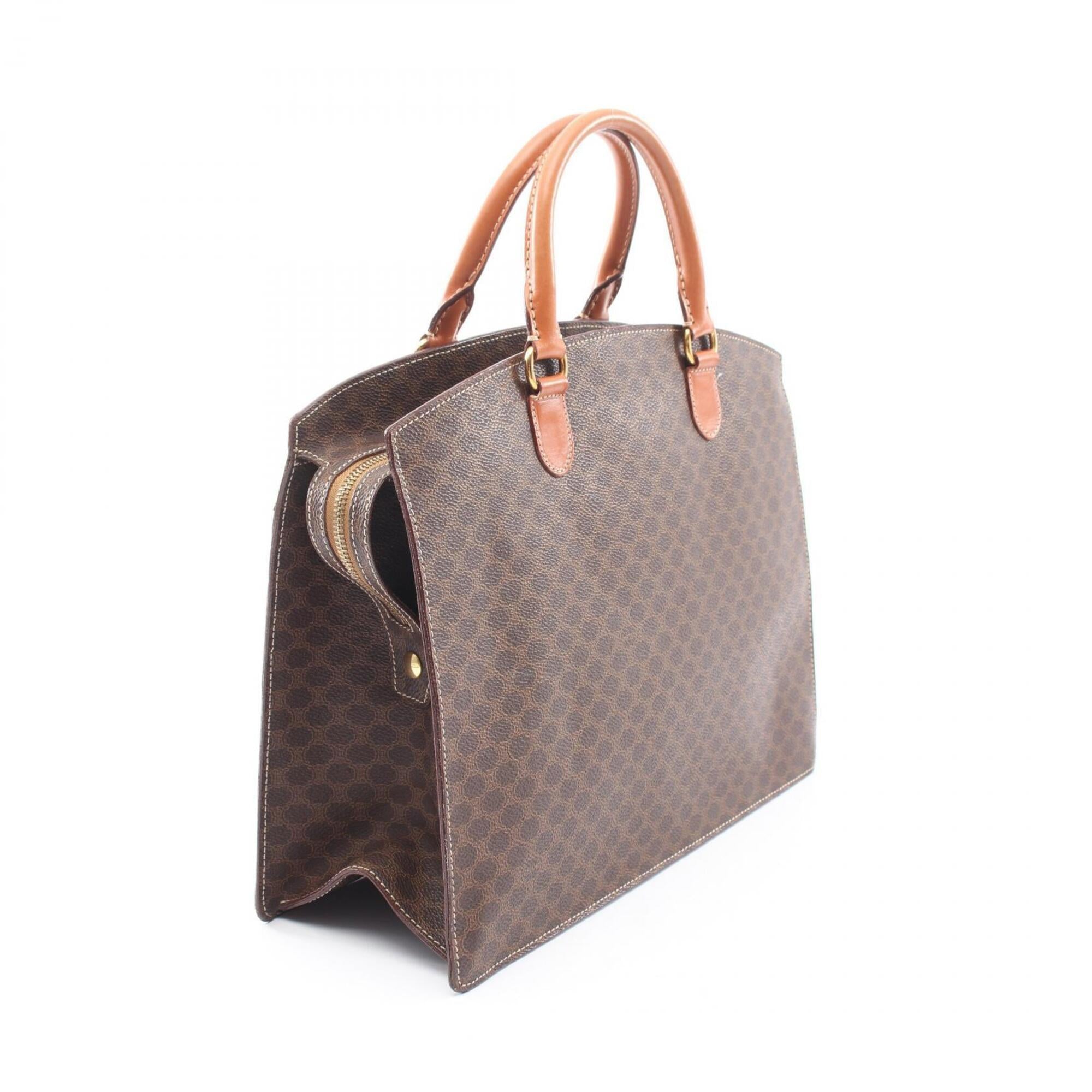 Celine Brown Coated Canvas Handbag (Pre-Owned)