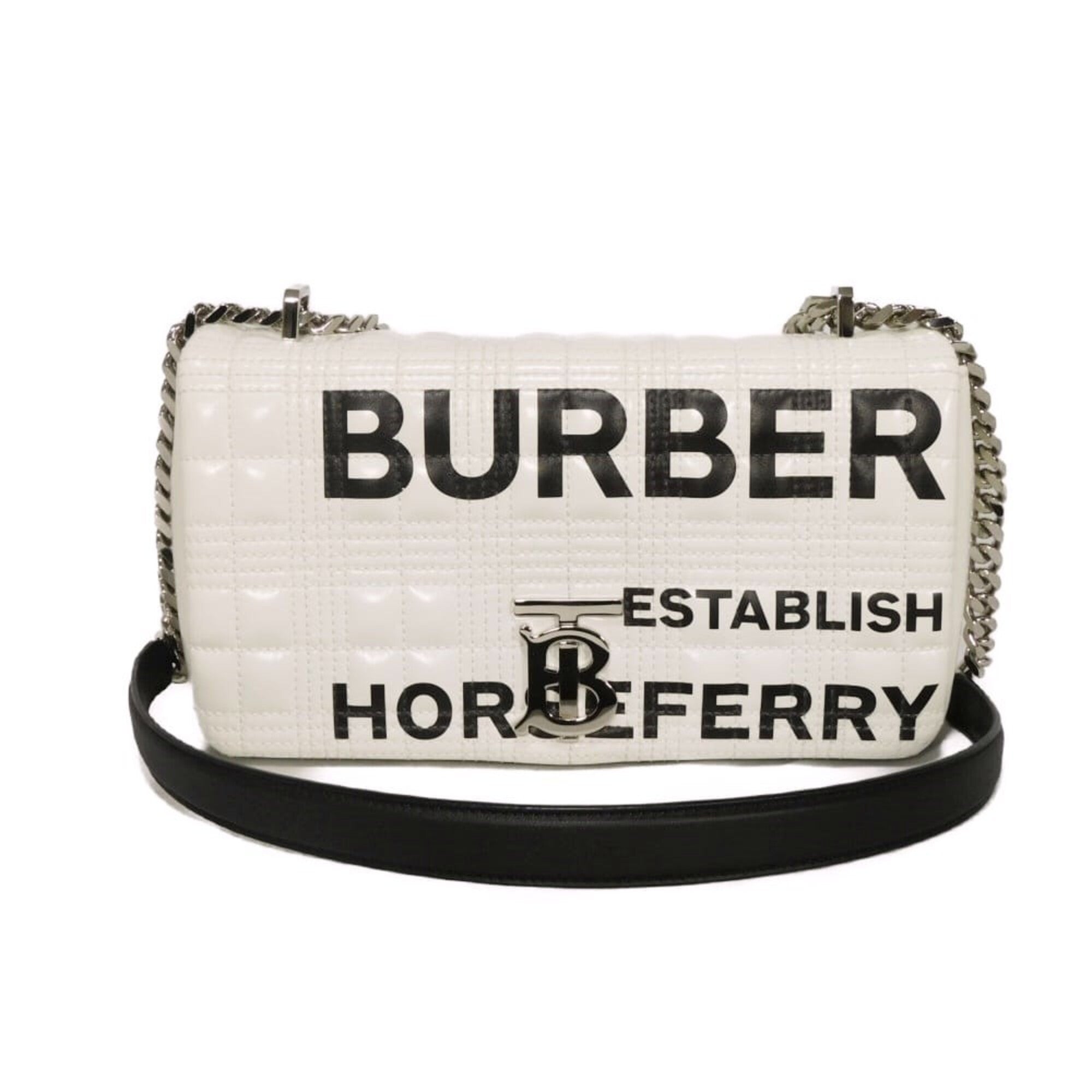 Burberry White Leather Shoulder Bag (Pre-Owned)