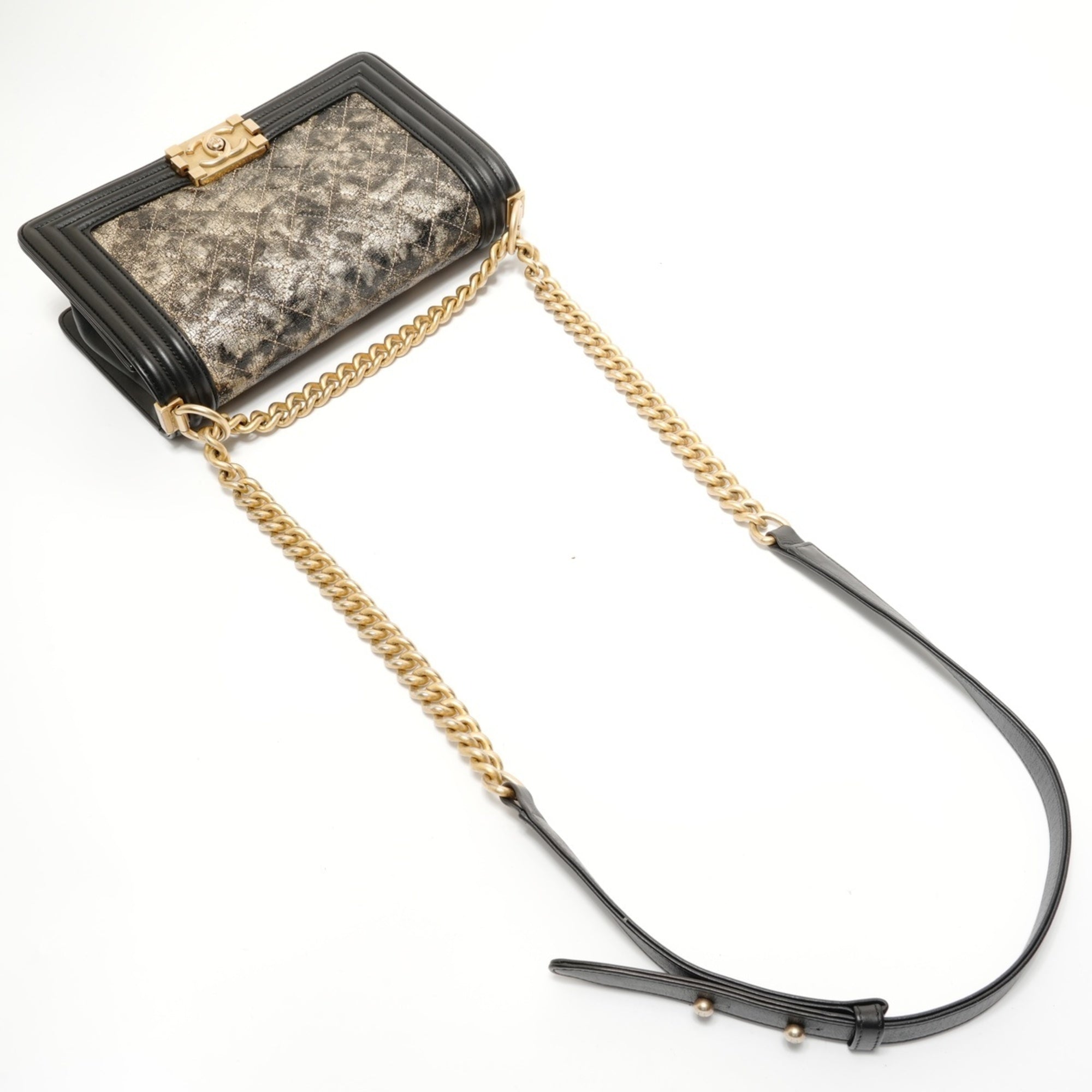 Chanel Boy Chanel Metallic Shoulder Bag (Pre-Owned)