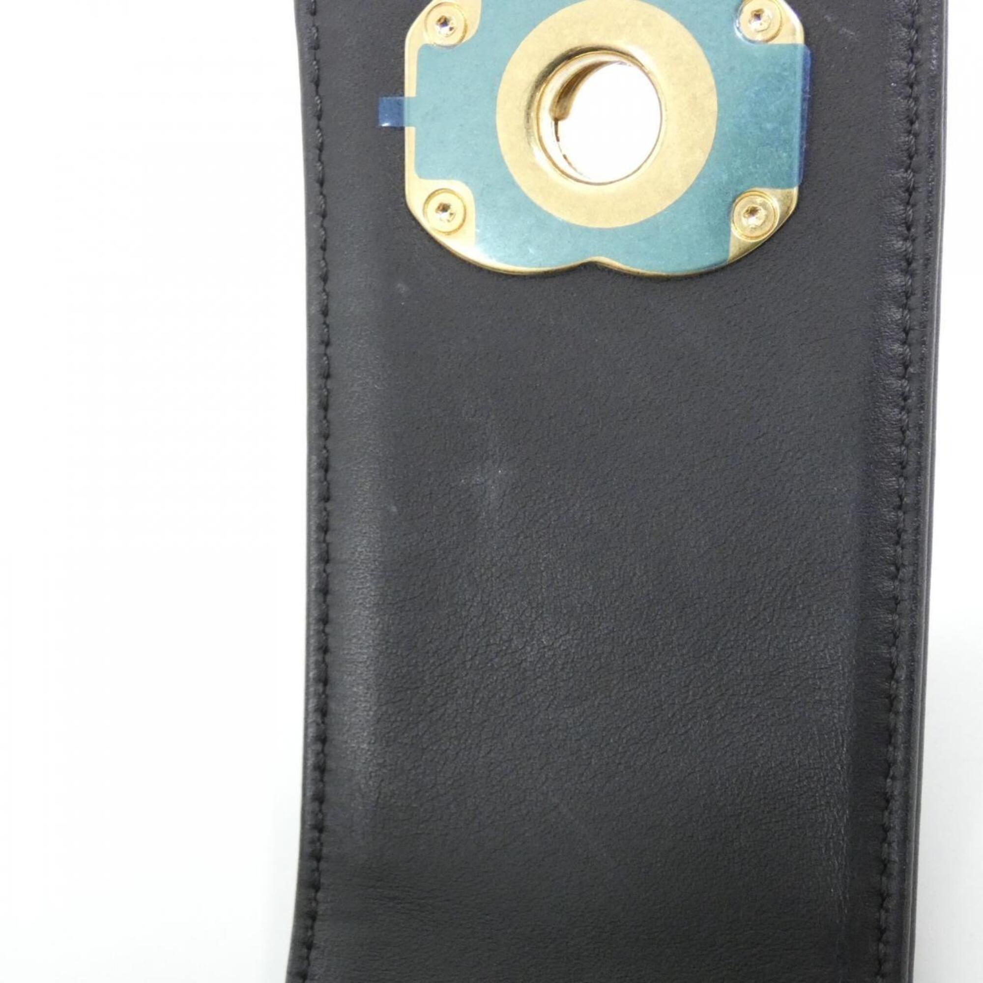 Chanel Black Leather Shoulder Bag (Pre-Owned)