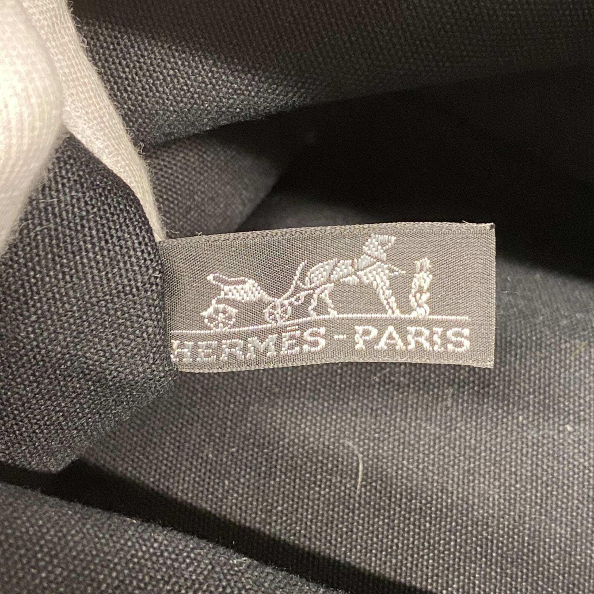 Hermes Black Canvas Tote Bag (Pre-Owned)