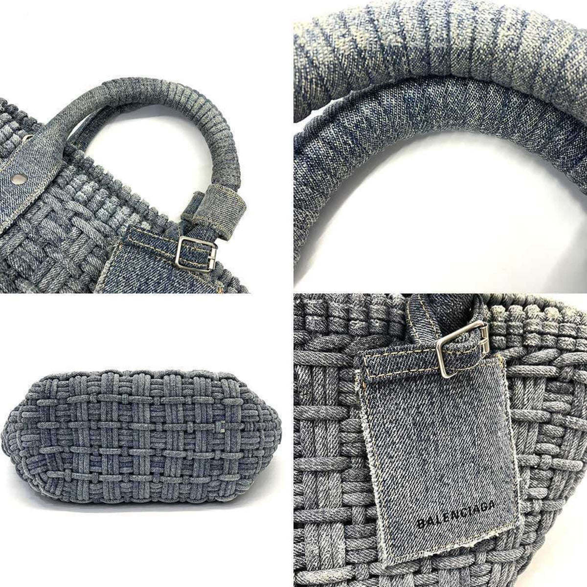 Balenciaga Denim Shoulder Bag (Pre-Owned)
