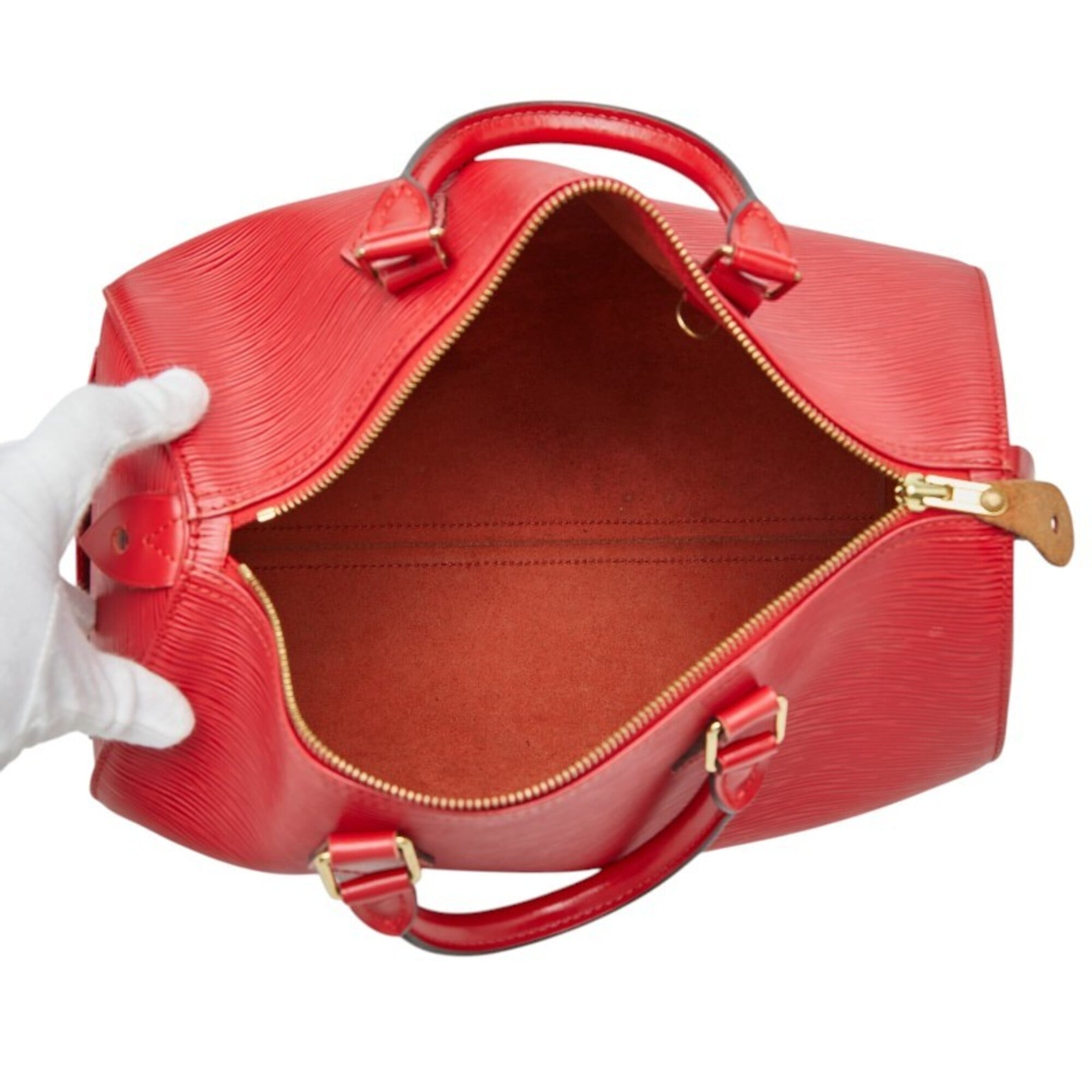 Louis Vuitton Epi Castilian Red Leather Boston Bag Handbag (Pre-Owned)