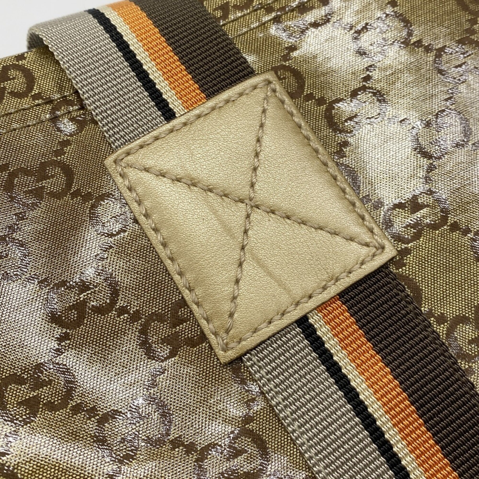 Gucci Gold Coated Canvas Tote Bag (Pre-Owned)