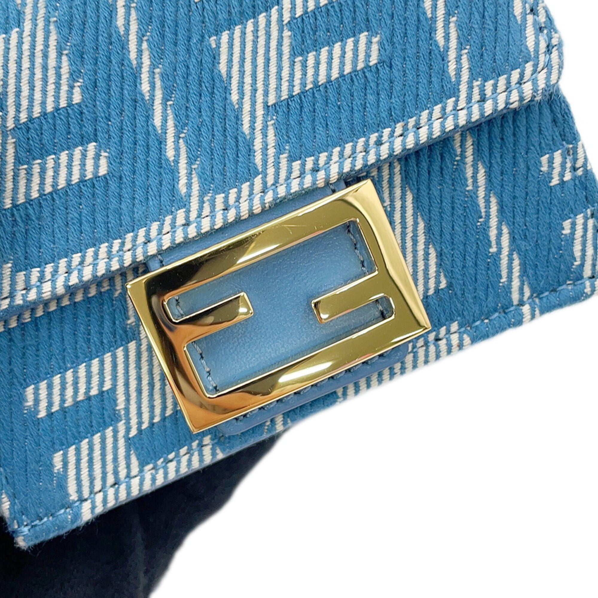 Fendi Blue Canvas Wallet (Tri-Fold) (Pre-Owned)