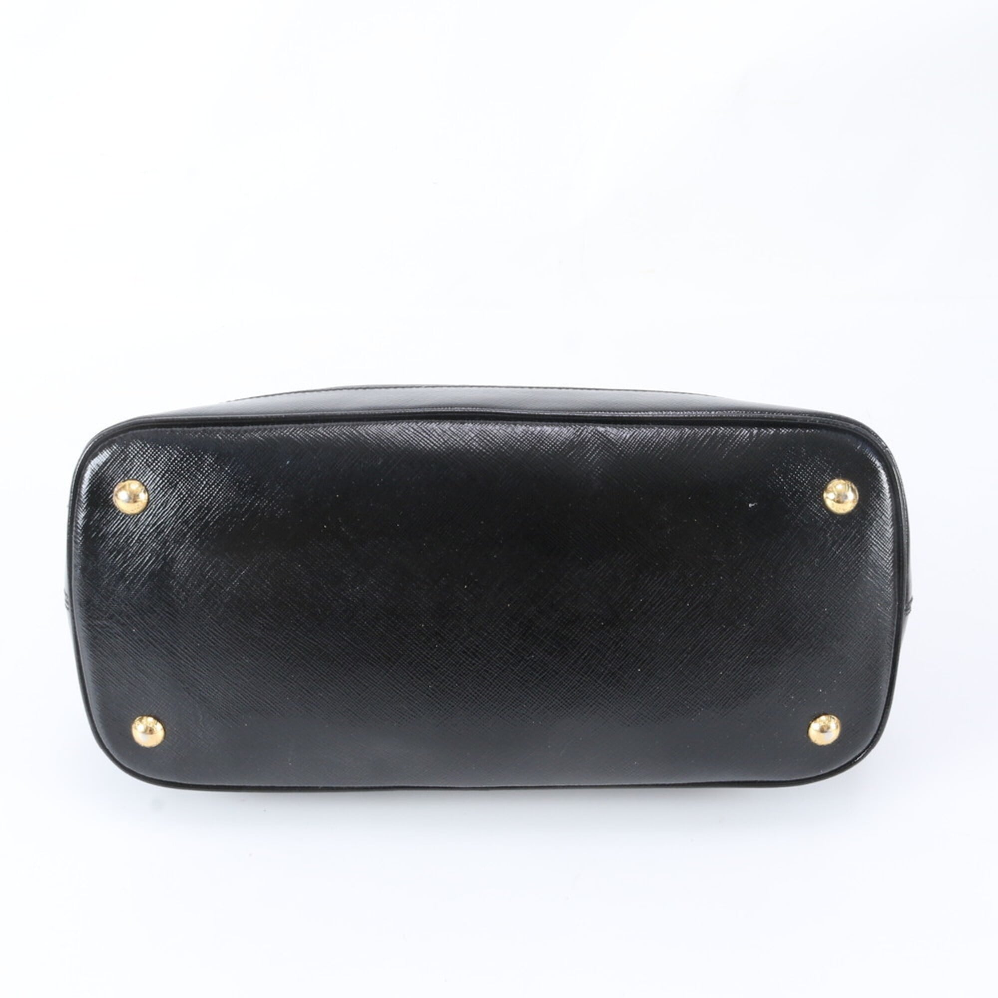 Prada Black Nylon Leather Handbag Tote Bag (Pre-Owned)