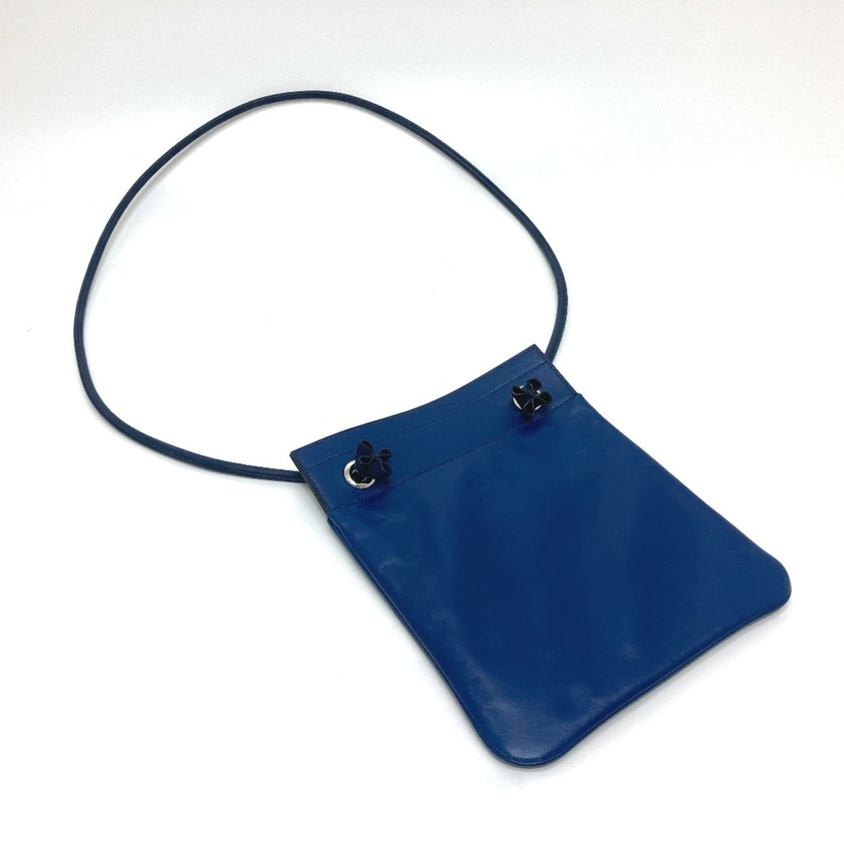 Hermes Blue Swift Leather Pochette Shoulder Bag (Pre-Owned)