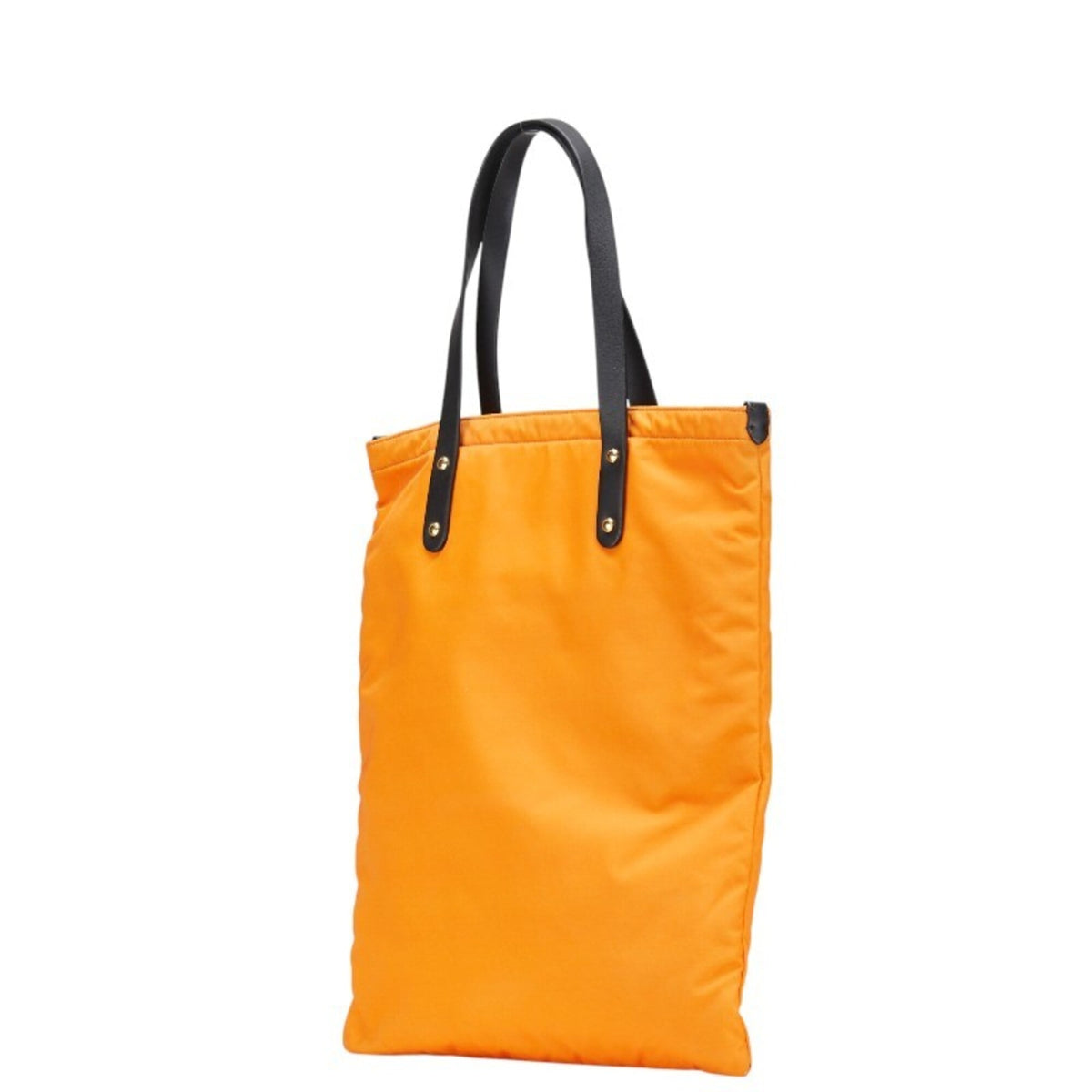 Burberry Orange Nylon Leather Tote Bag (Pre-Owned)