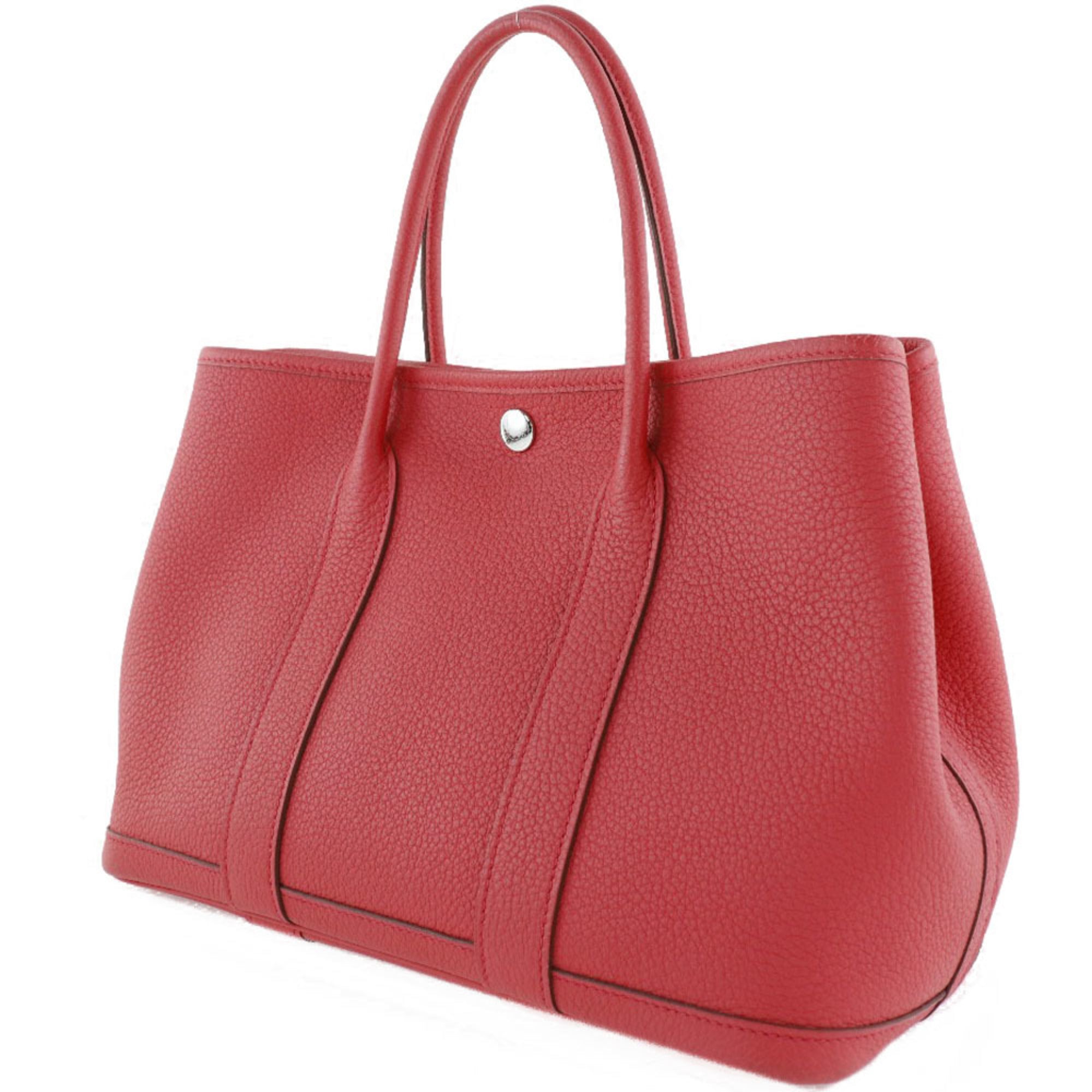 Hermes Garden Bougainvillier Pink Negonda Leather Handbag (Pre-Owned)