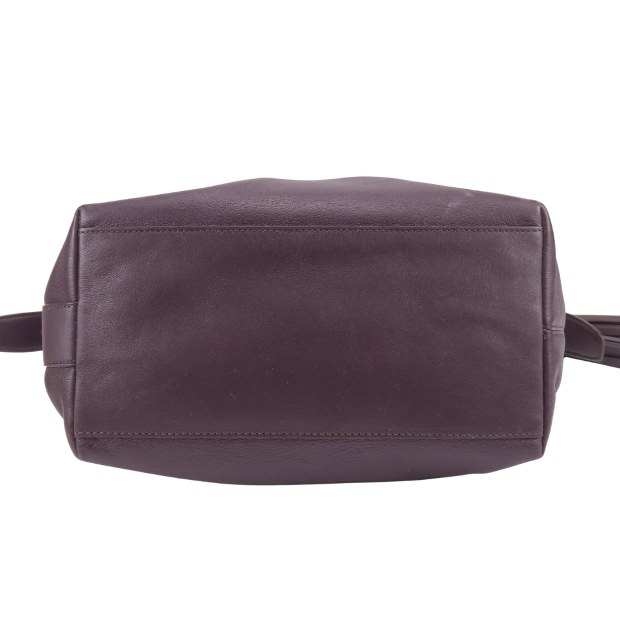 Coach Dark Purple Leather Shoulder Bag (Pre-Owned)