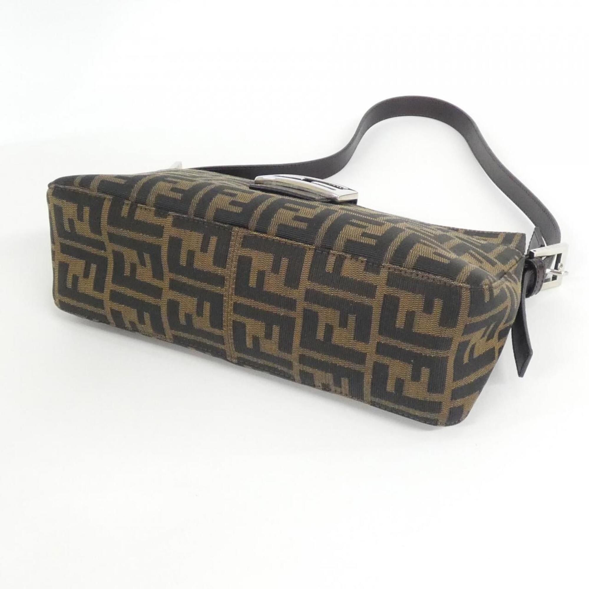 Fendi Brown Canvas Shoulder Bag (Pre-Owned)
