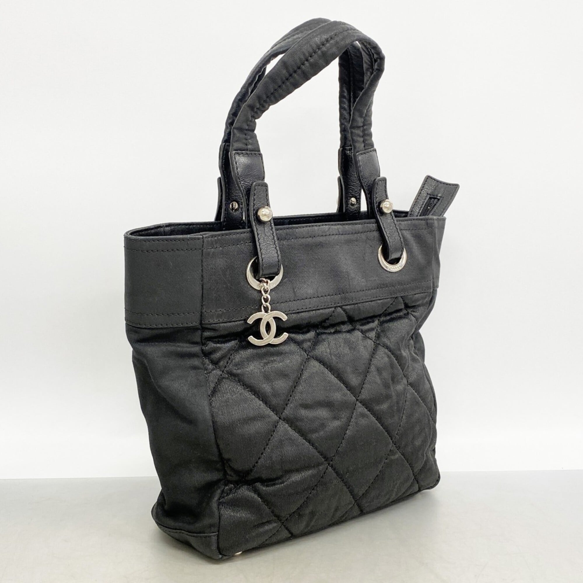 Chanel Black Canvas Tote Bag (Pre-Owned)