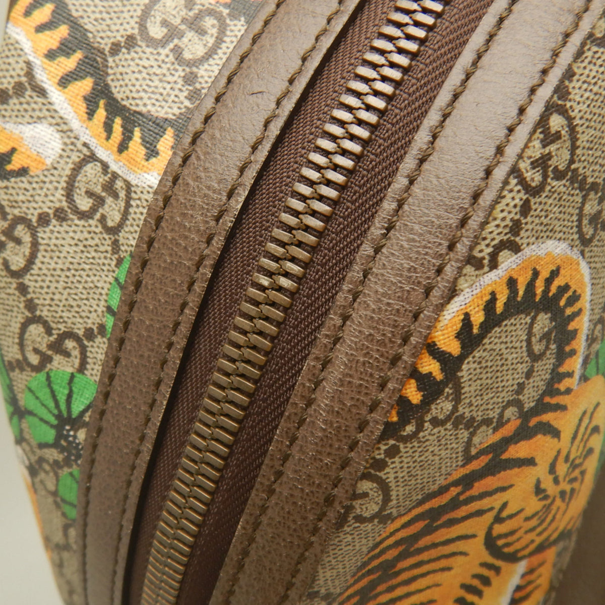 Gucci Beige Green Yellow Gg Supreme Backpack (Pre-Owned)