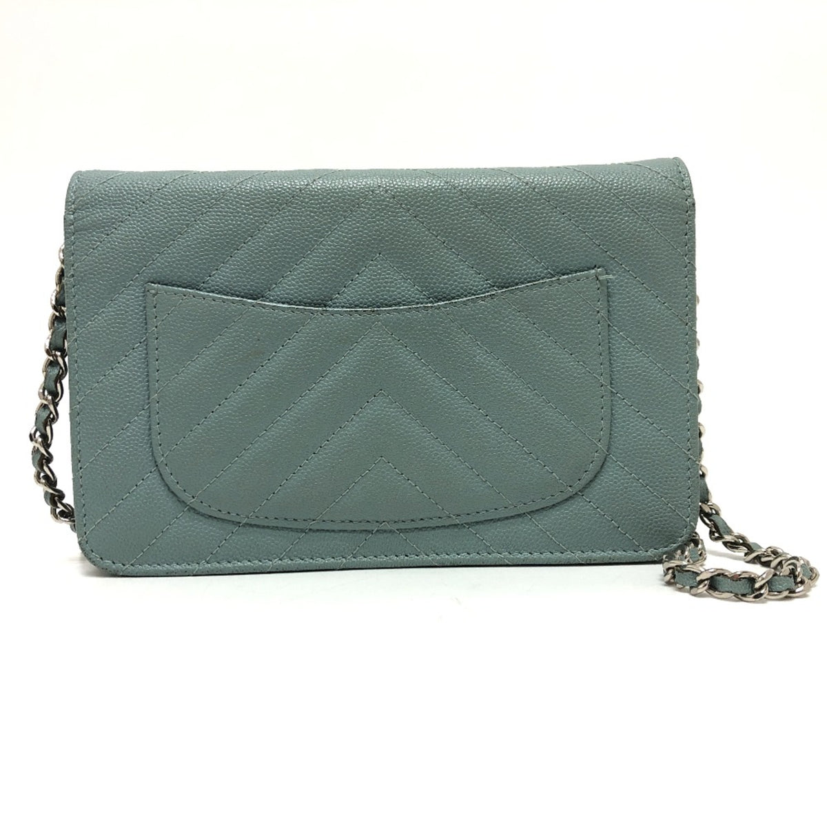 Chanel Blue Leather Shoulder Bag (Pre-Owned)