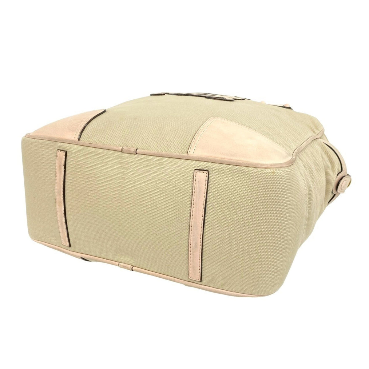 Loewe Beige Pink Canvas Leather Shoulder Bag Tote Bag (Pre-Owned)