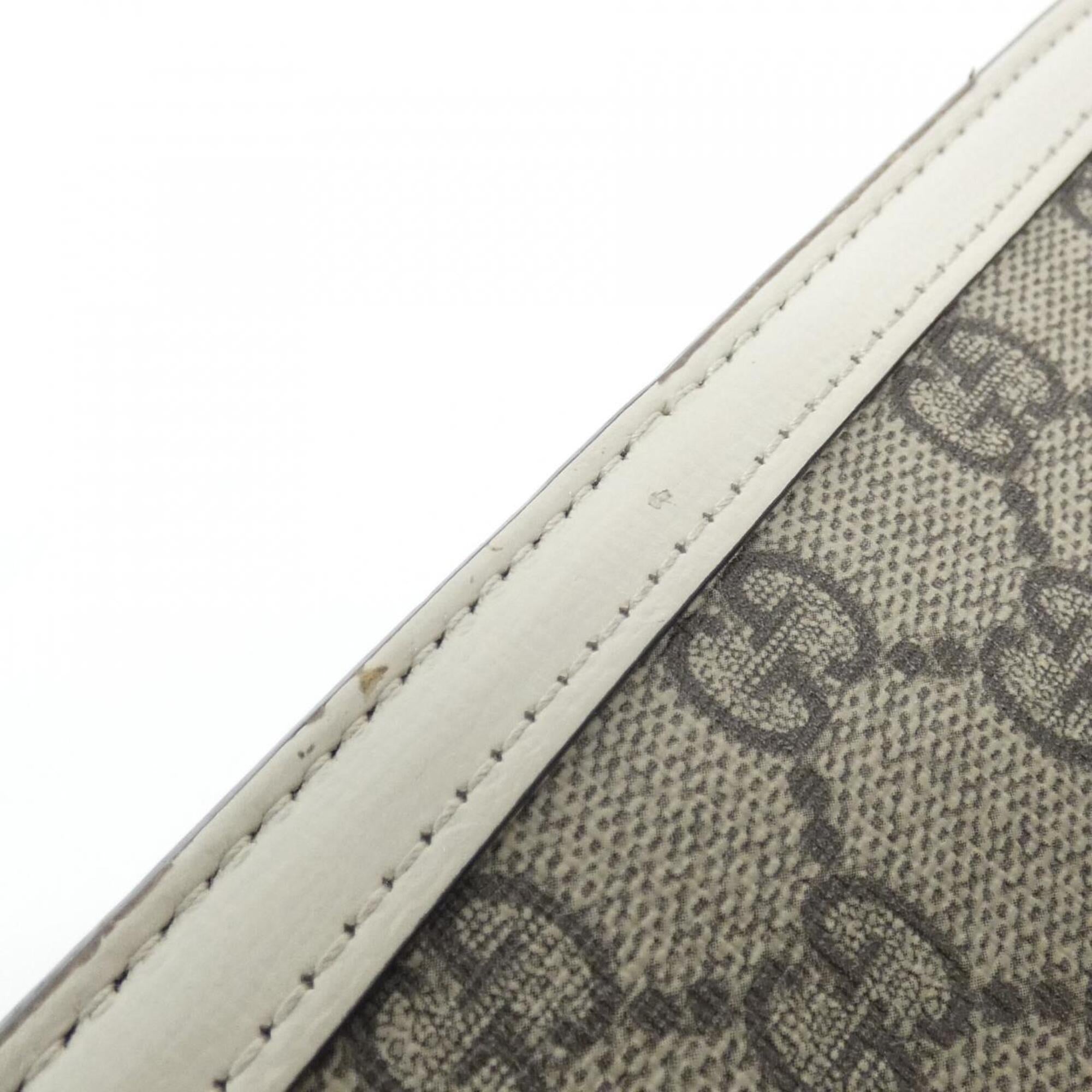Gucci Horsebit Beige White Gg Supreme Leather Shoulder Bag (Pre-Owned)