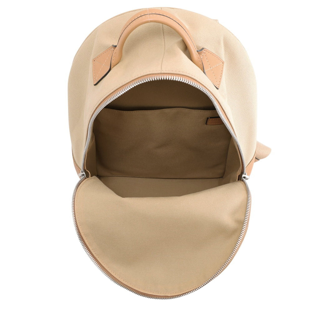 Loewe Beige Canvas Leather Backpack Handbag (Pre-Owned)