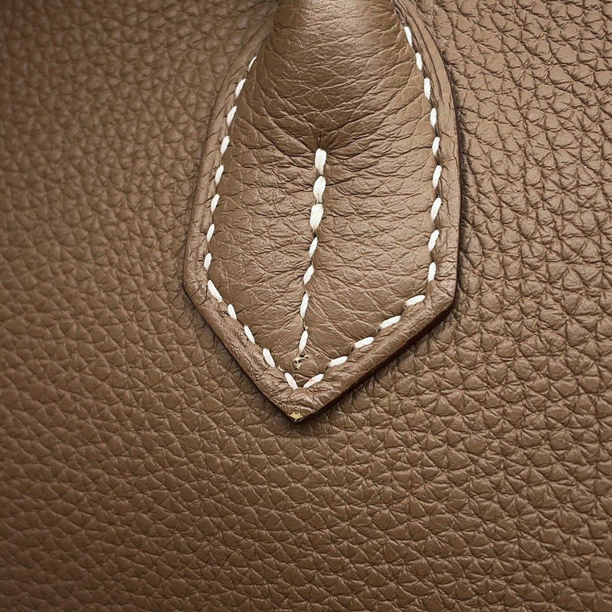 Hermes Etoupe Gray Togo Leather Handbag (Pre-Owned)