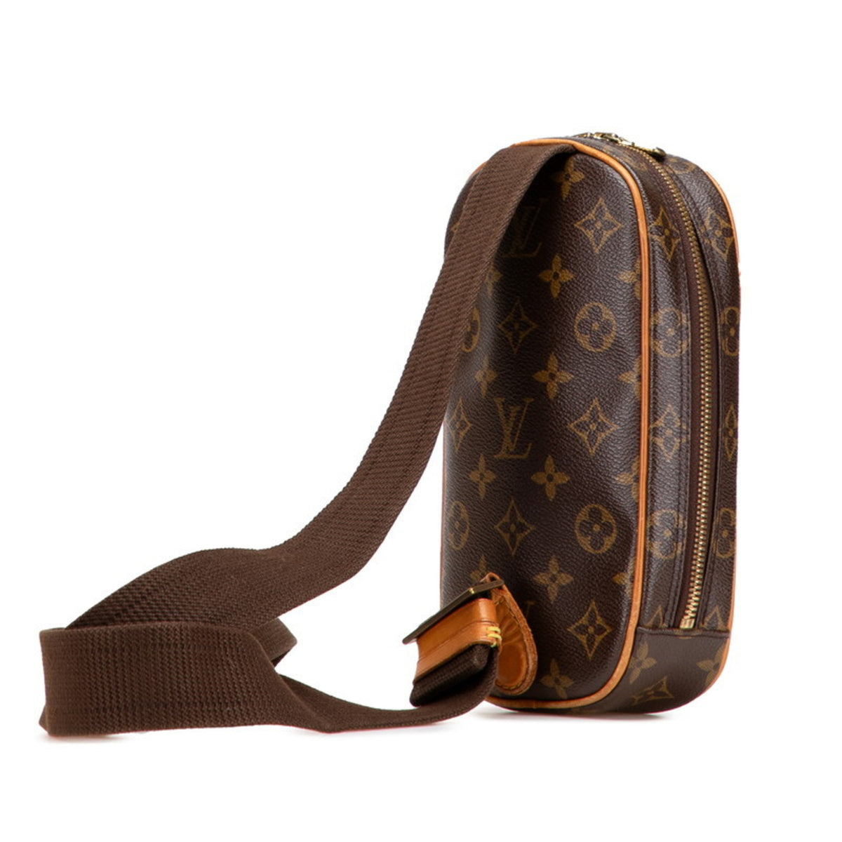 Louis Vuitton Brown Pvc Leather Sling Bag (Pre-Owned)